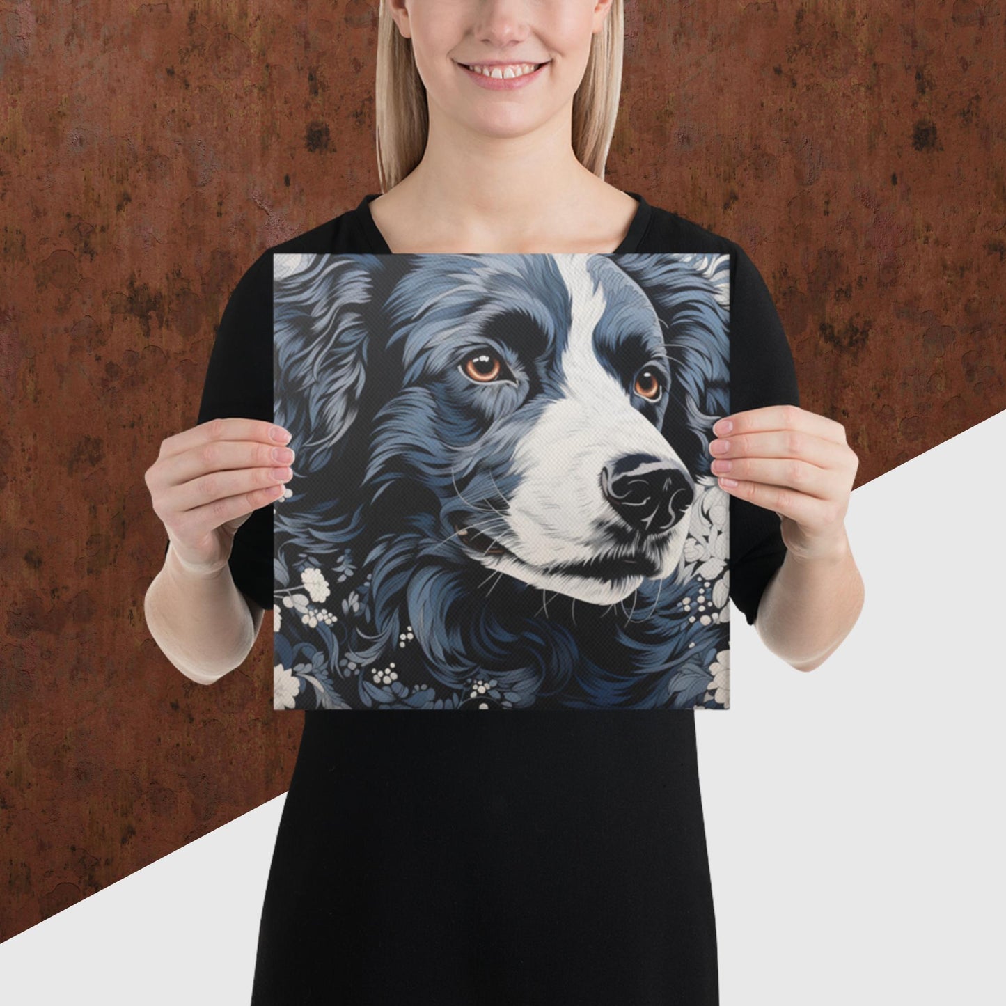 Ukiyo-e Dog Canvas Poster