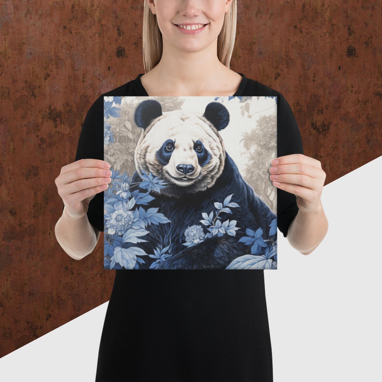 Ukiyo-e Panda Canvas Poster