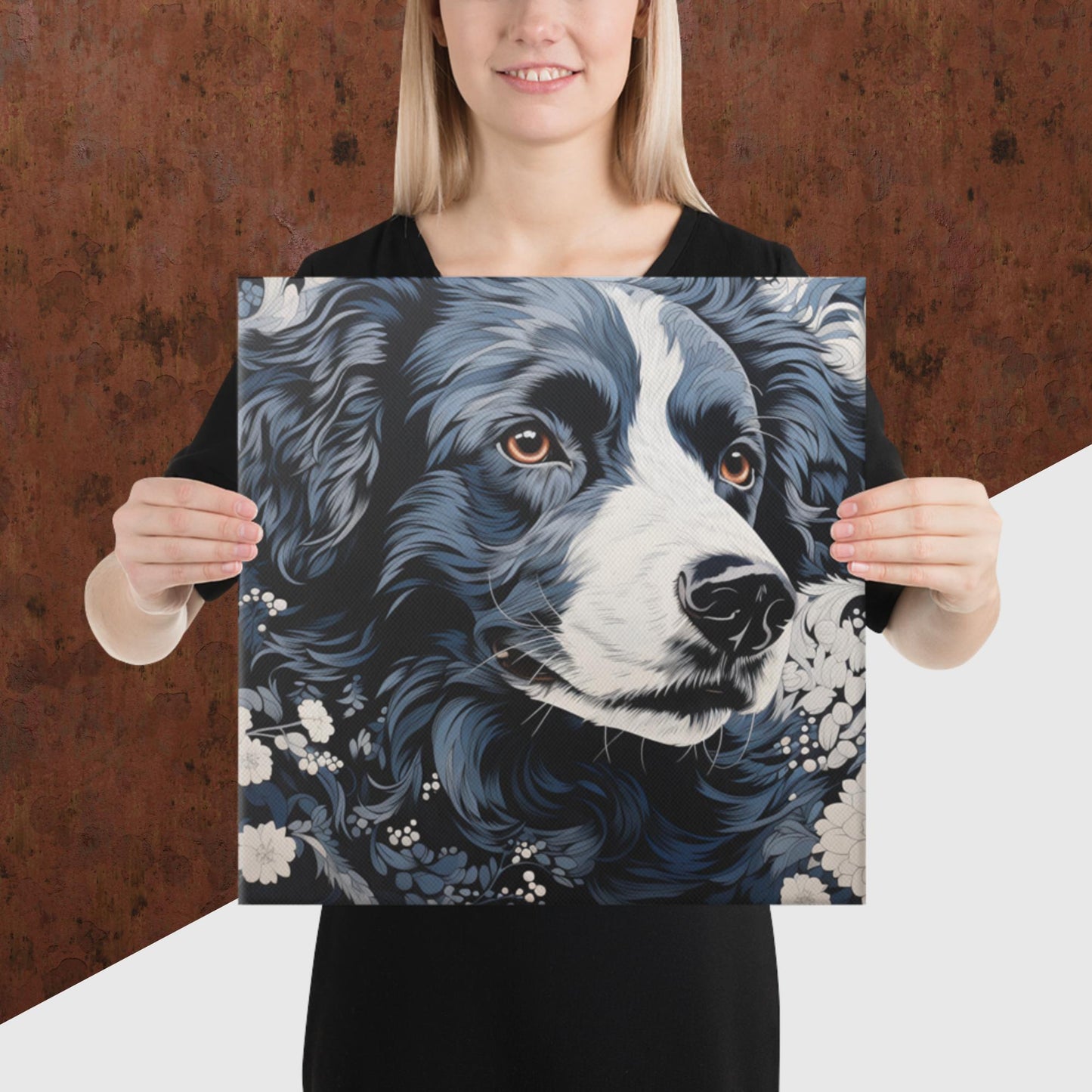 Ukiyo-e Dog Canvas Poster