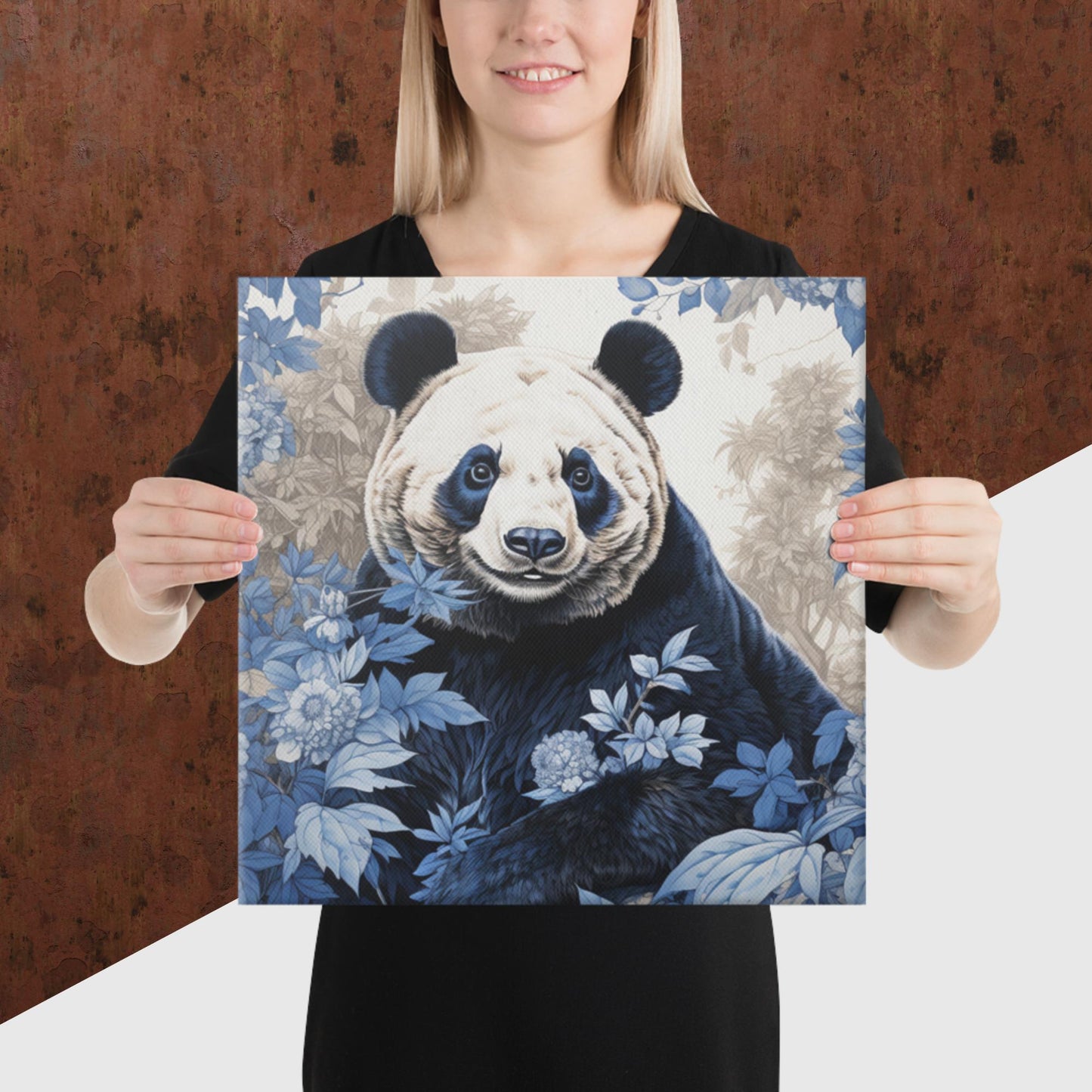 Ukiyo-e Panda Canvas Poster
