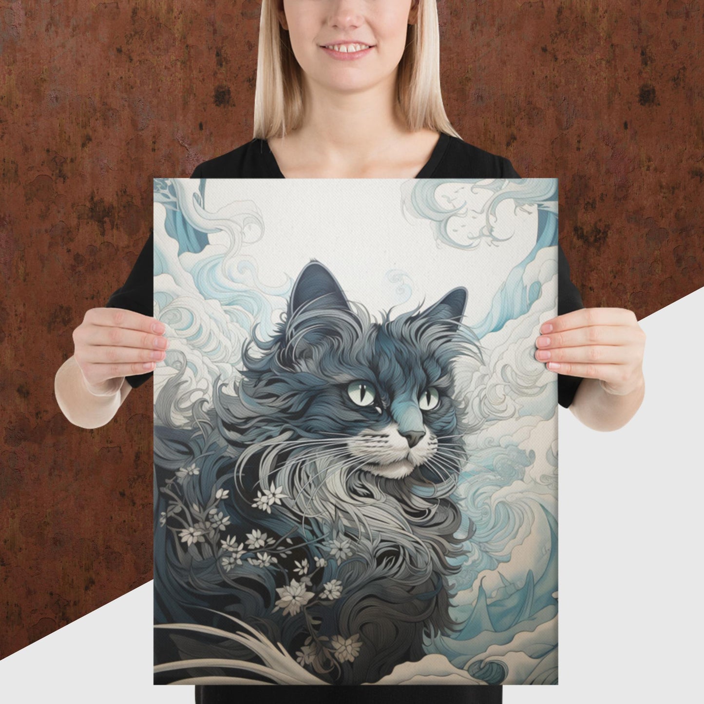 Ukiyo-e Cat Canvas Poster