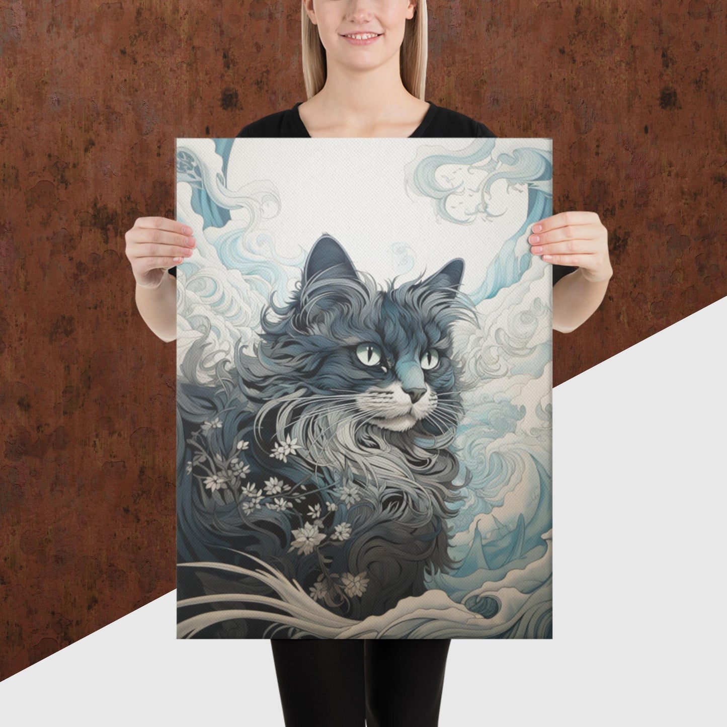 Ukiyo-e Cat Canvas Poster