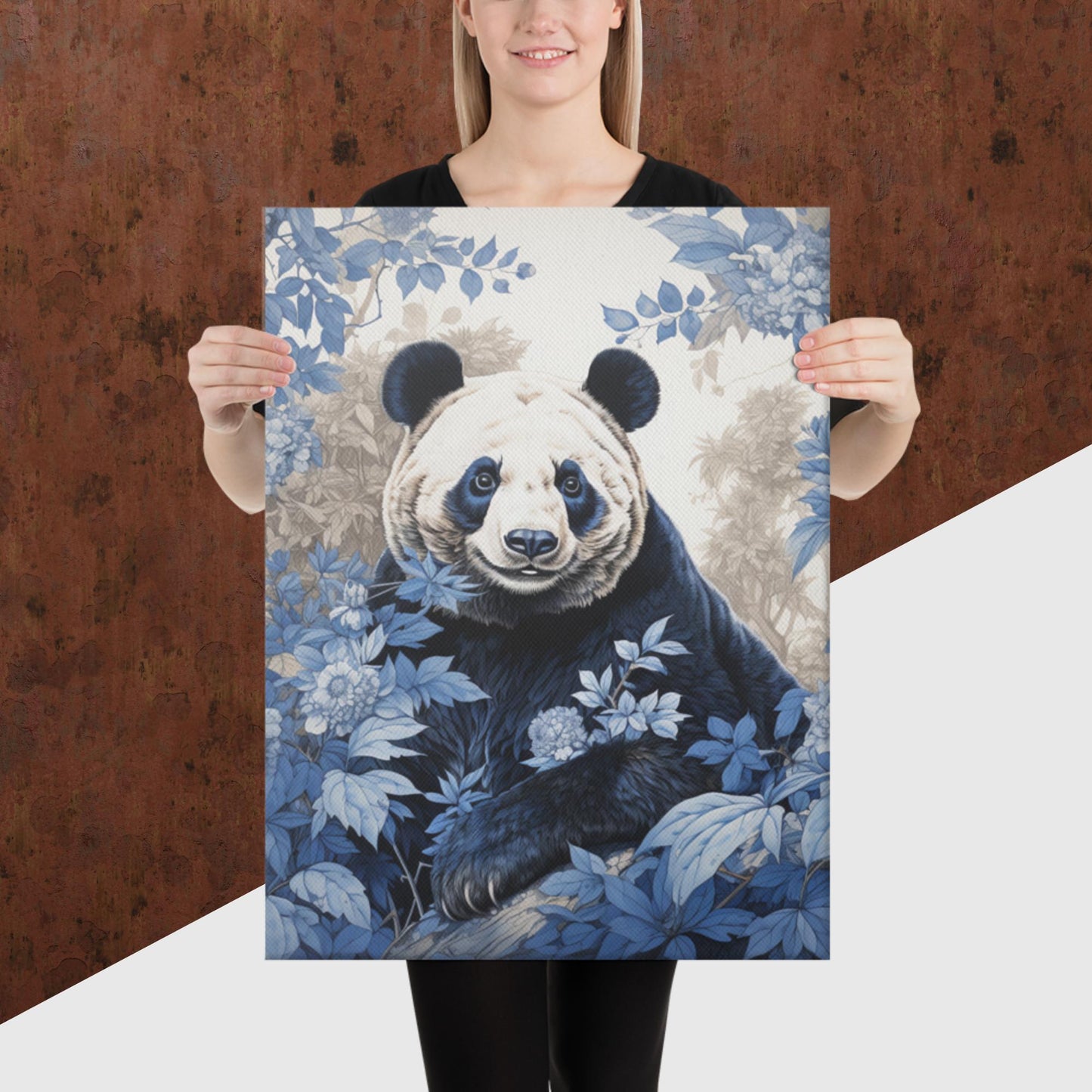 Ukiyo-e Panda Canvas Poster