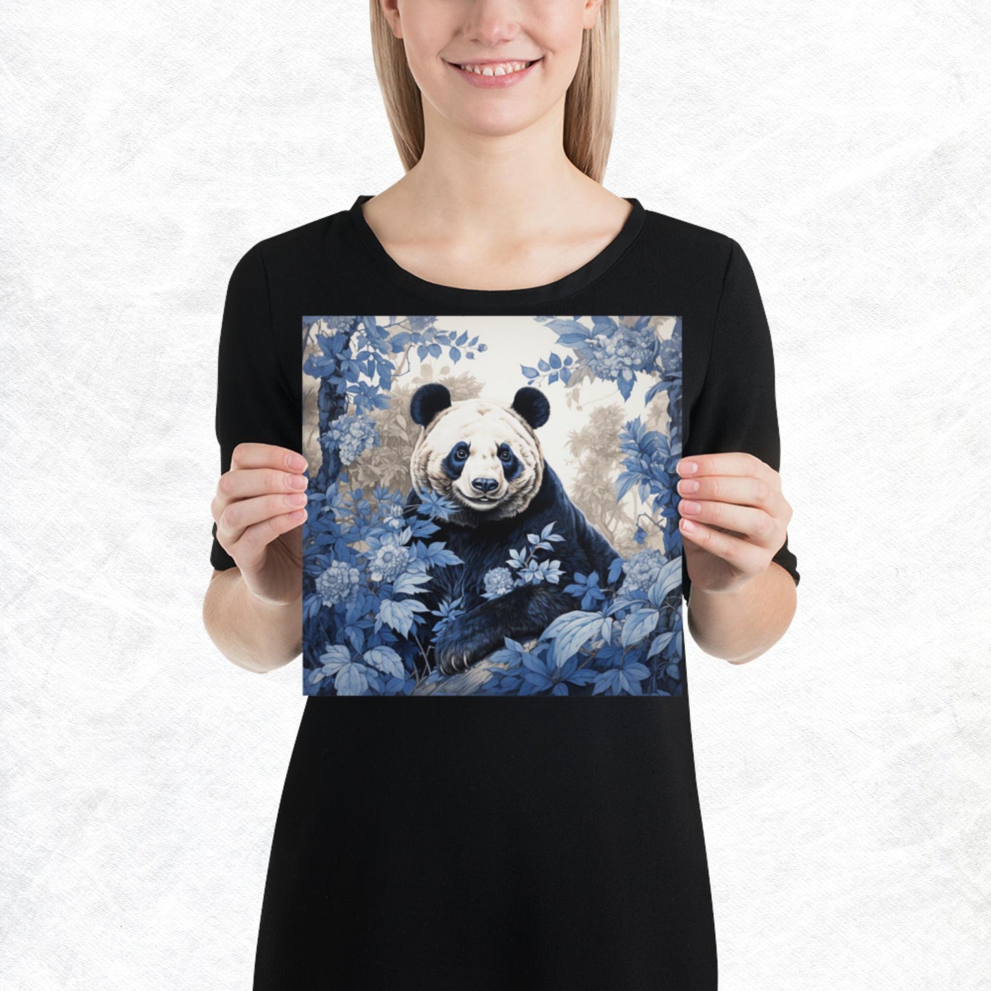 Ukiyo-e Panda Paper Poster