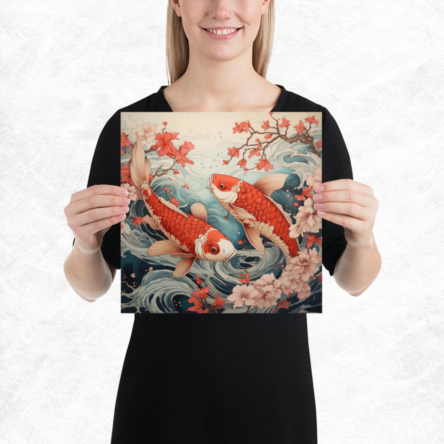 Ukiyo-e Koi Fish Paper Poster