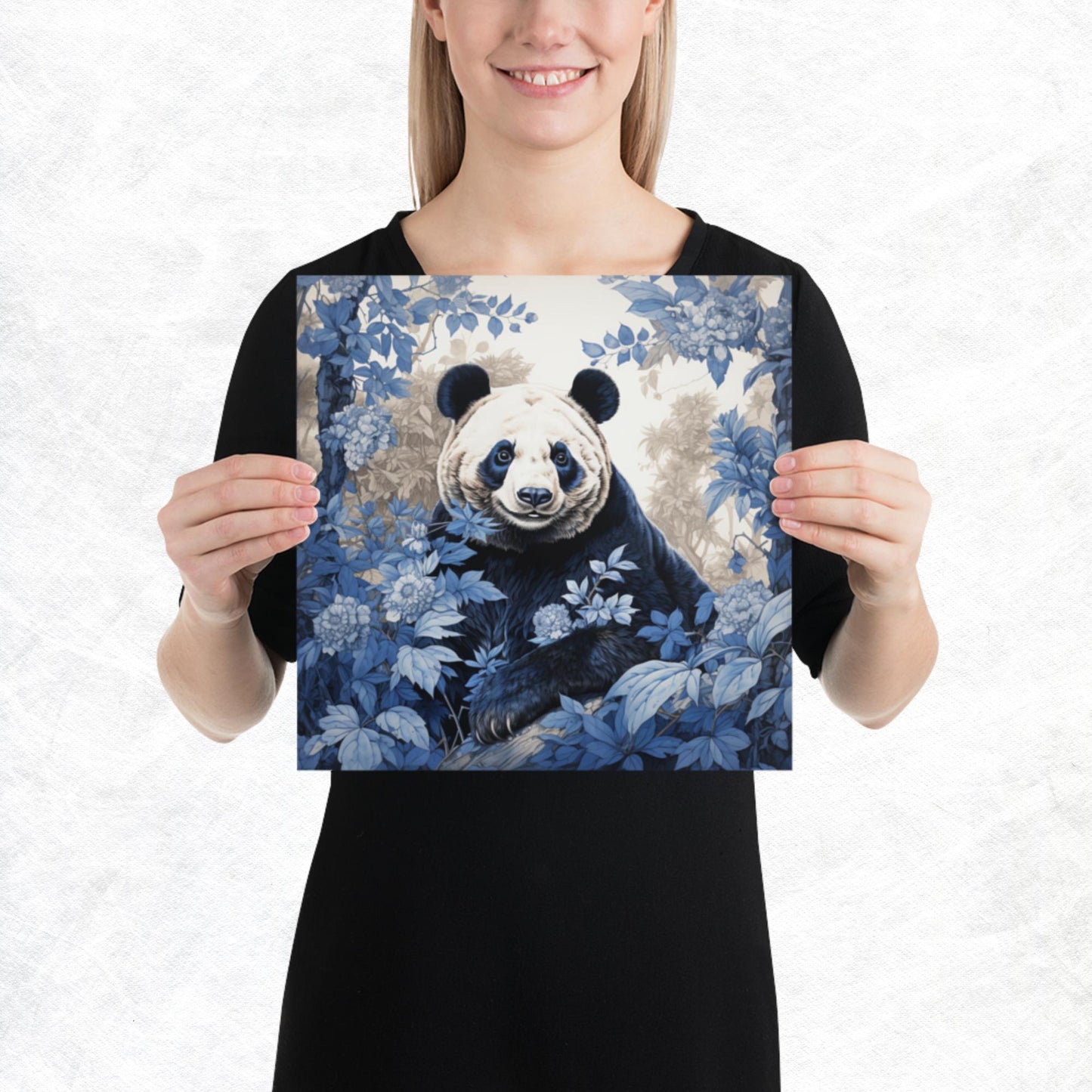 Ukiyo-e Panda Paper Poster