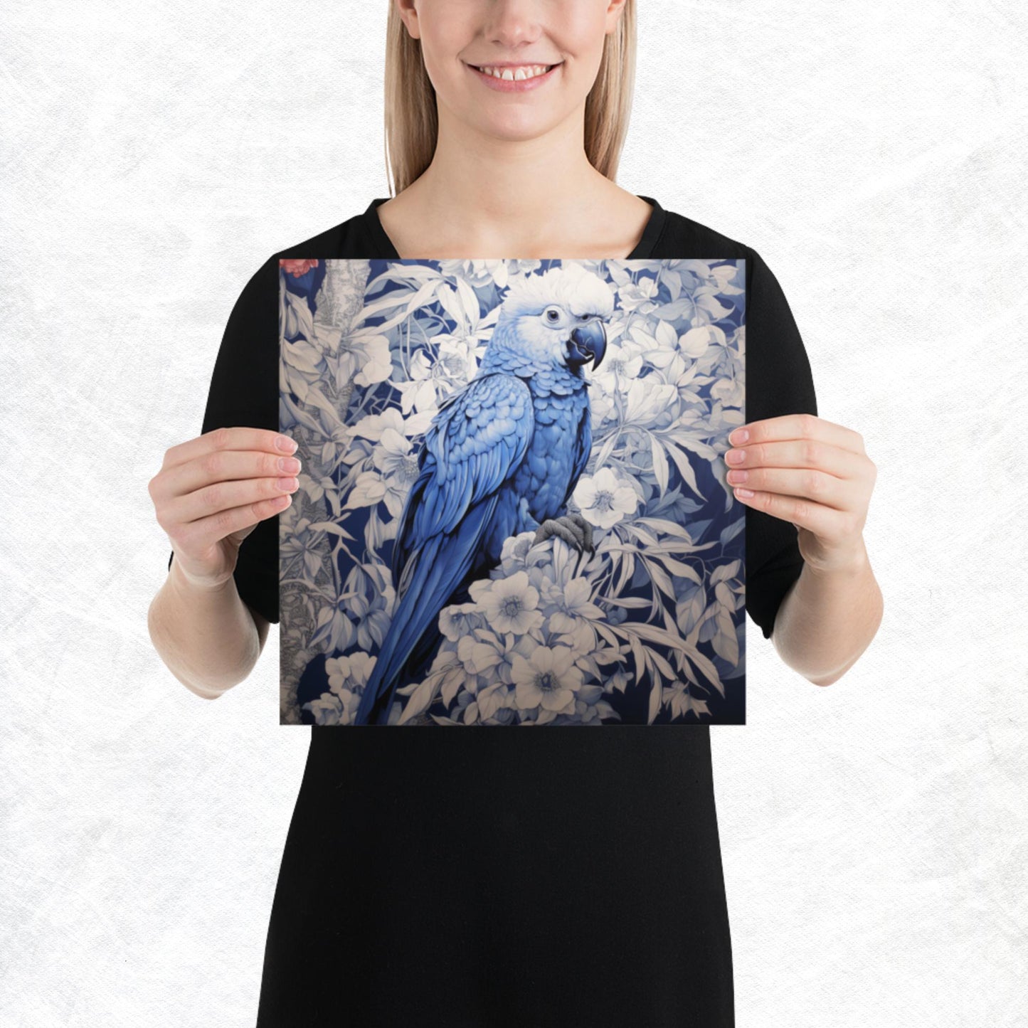 Ukiyo-e Parrot Paper Poster