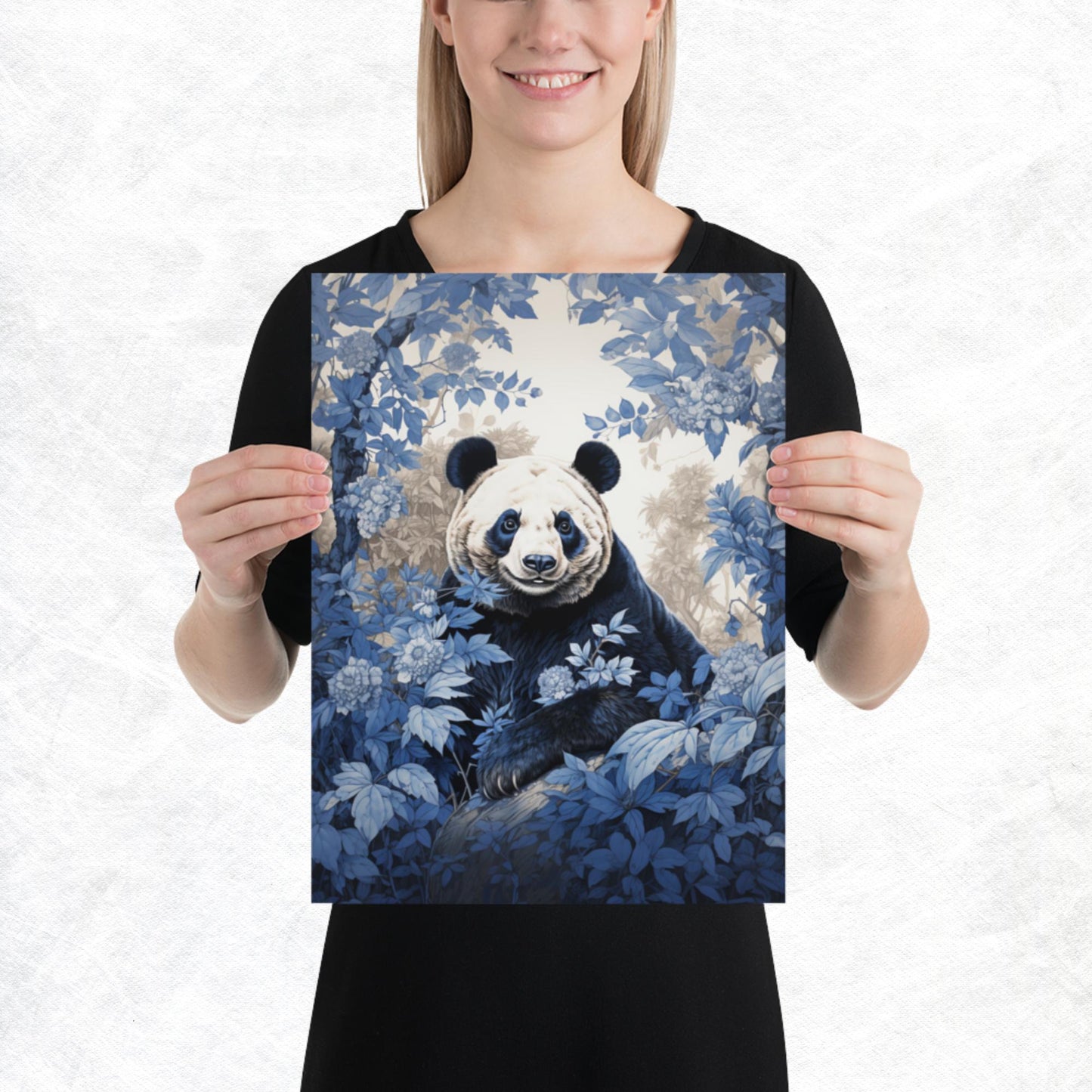Ukiyo-e Panda Paper Poster