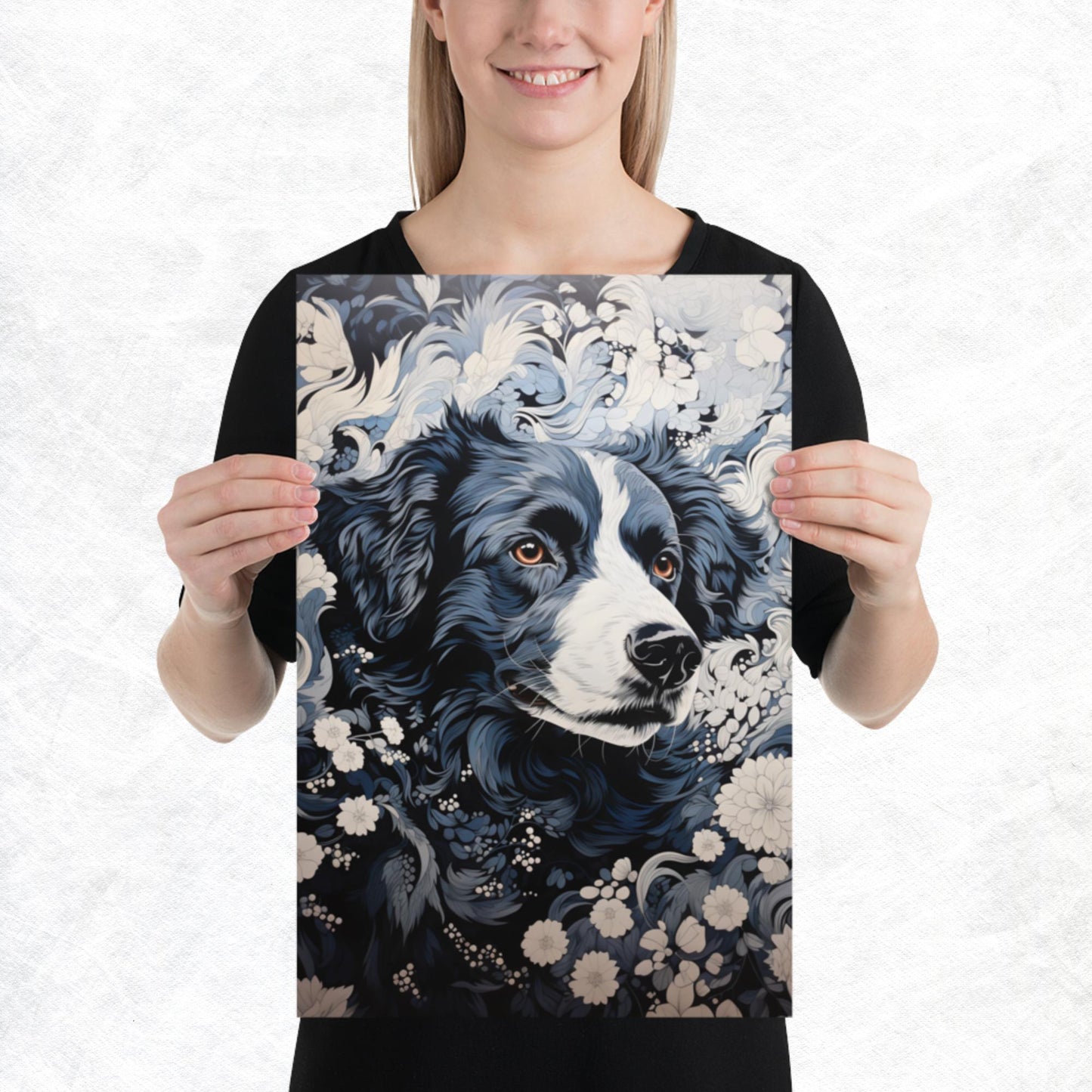 Ukiyo-e Dog Paper Poster