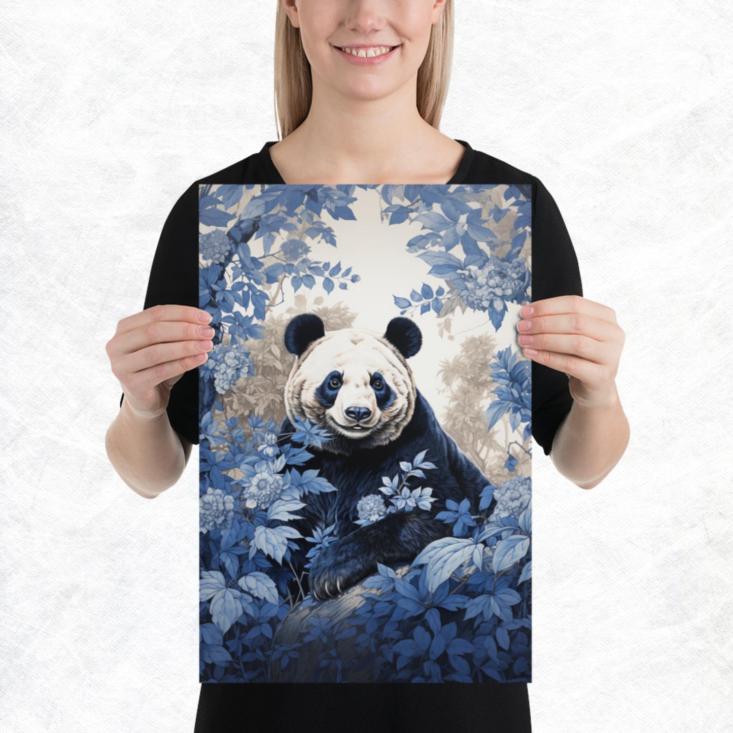 Ukiyo-e Panda Paper Poster
