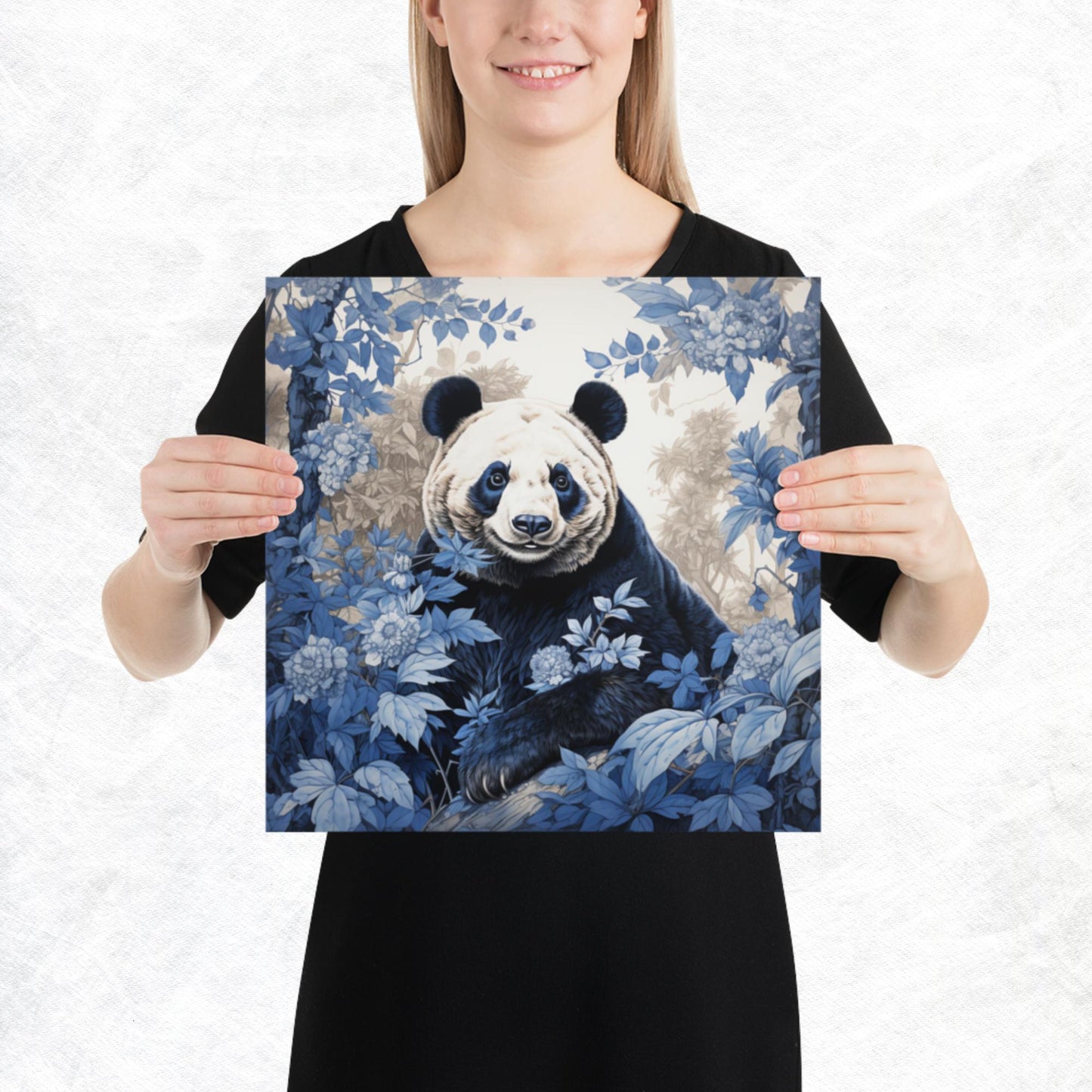 Ukiyo-e Panda Paper Poster