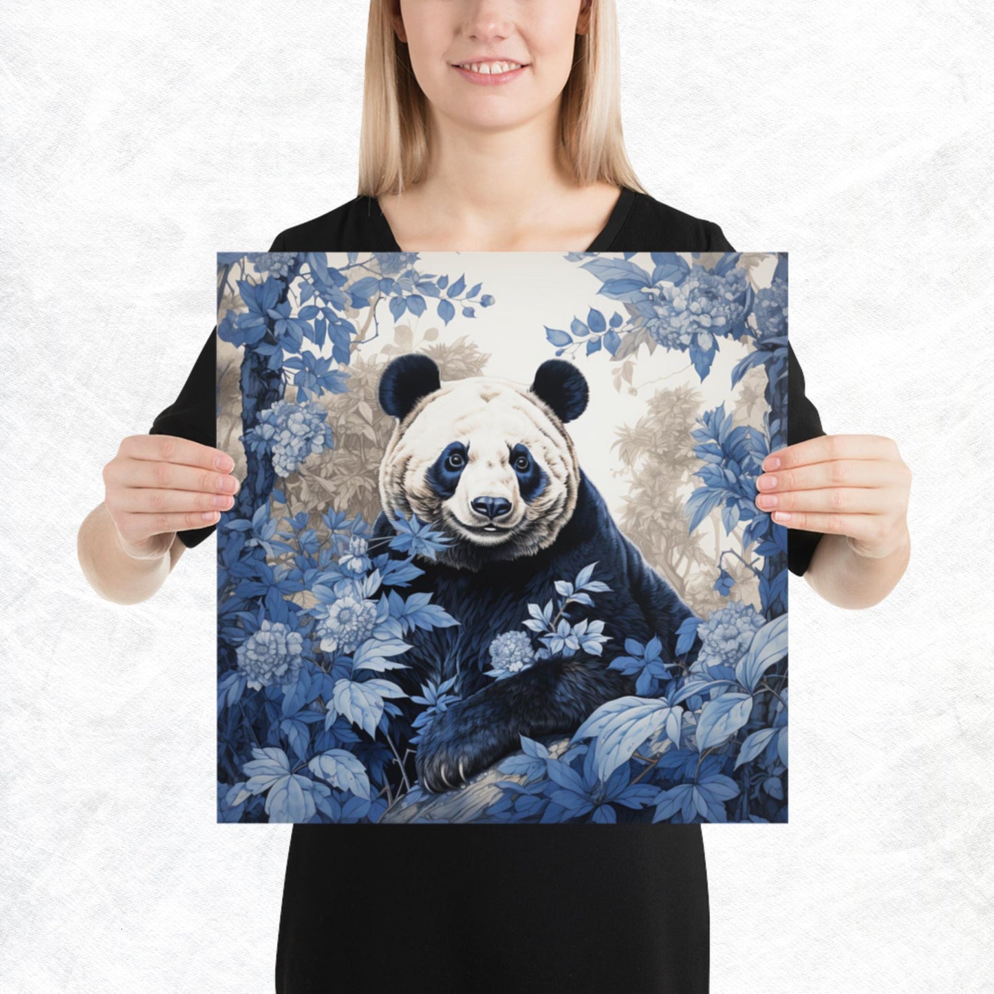 Ukiyo-e Panda Paper Poster