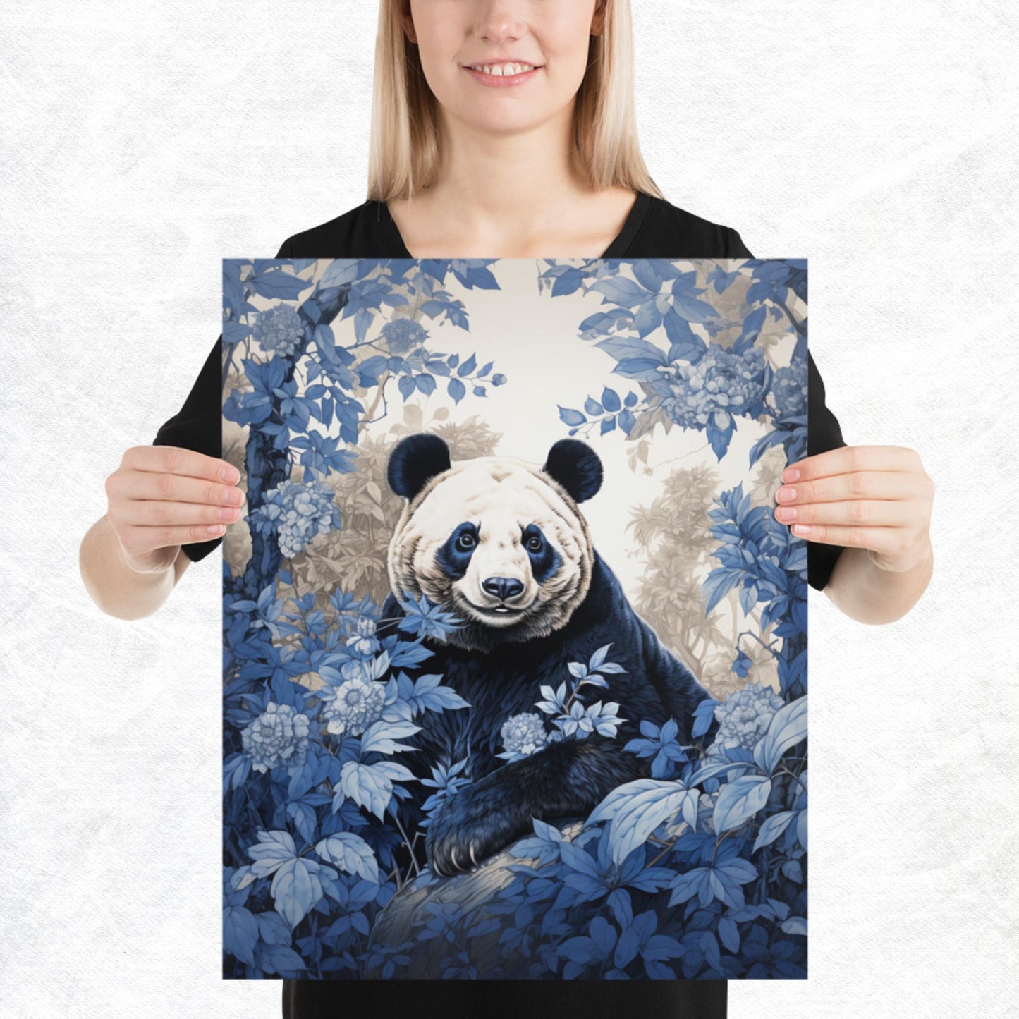 Ukiyo-e Panda Paper Poster
