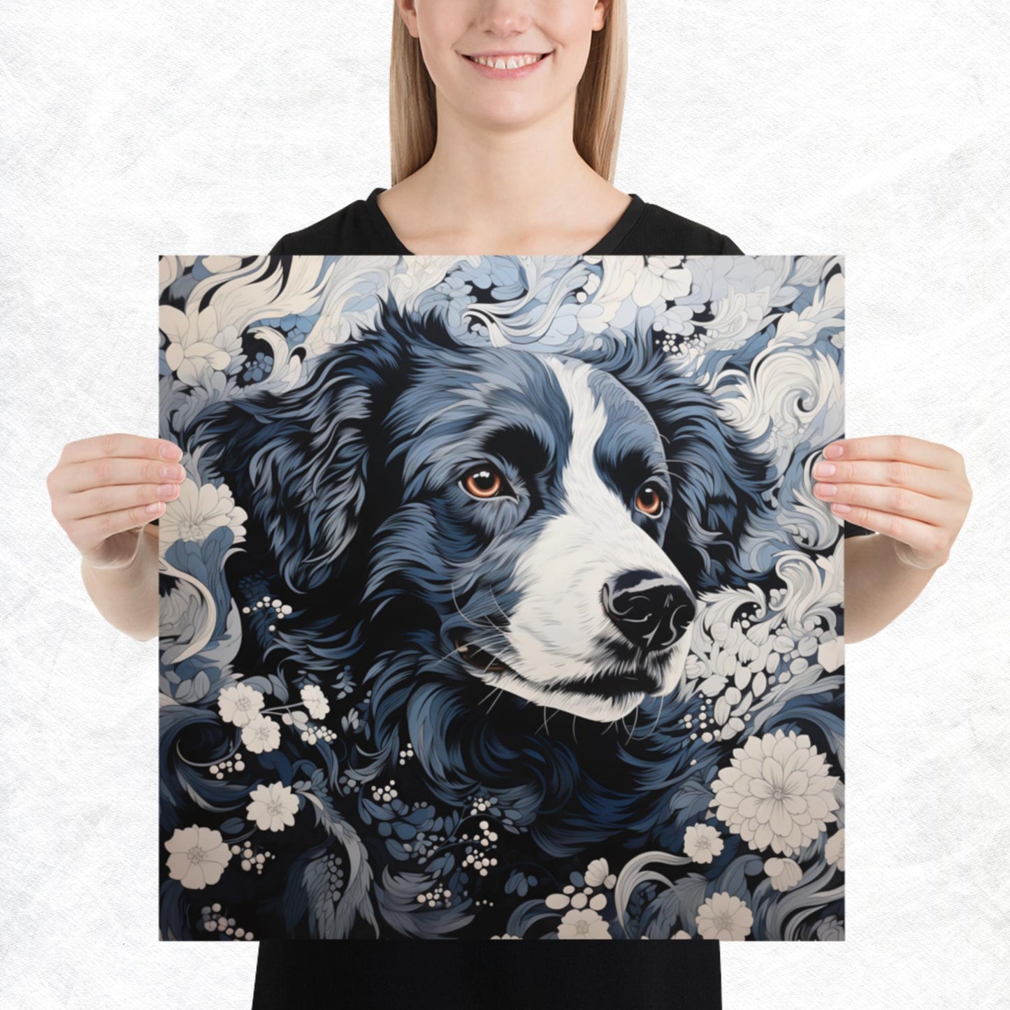 Ukiyo-e Dog Paper Poster