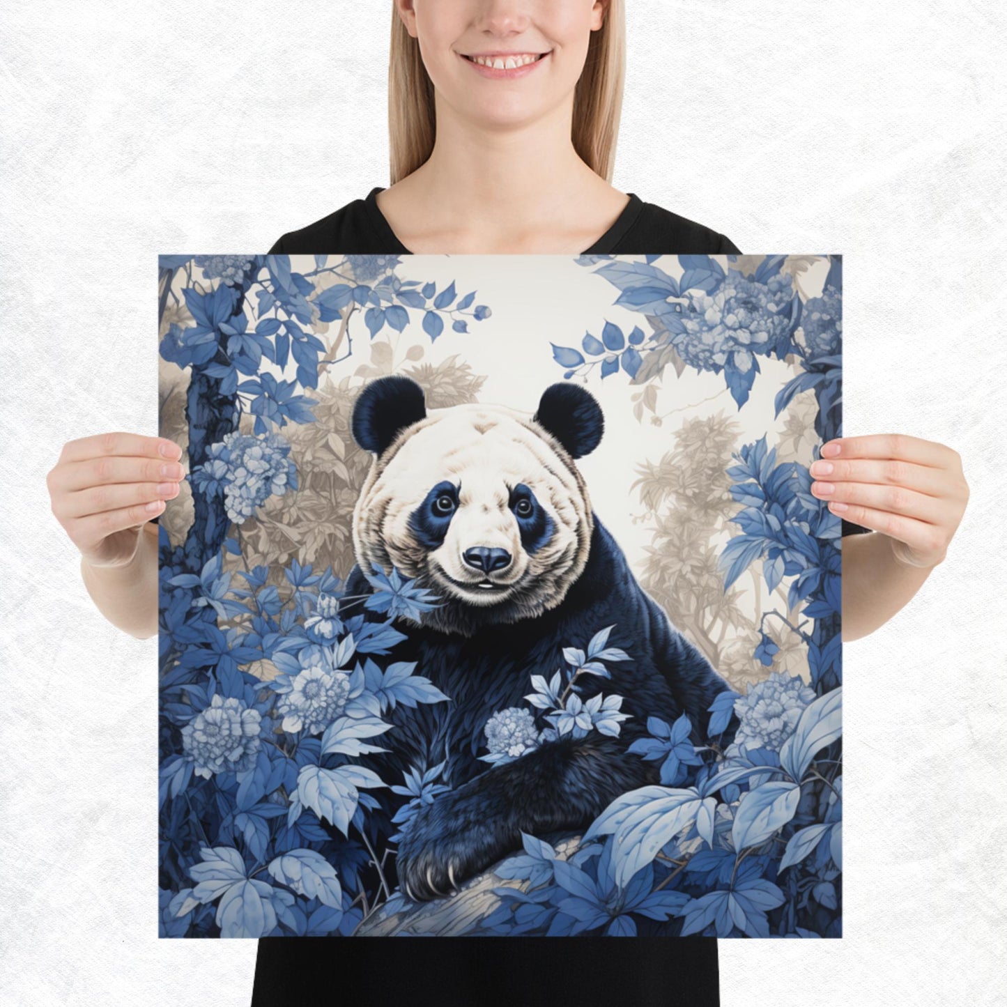 Ukiyo-e Panda Paper Poster