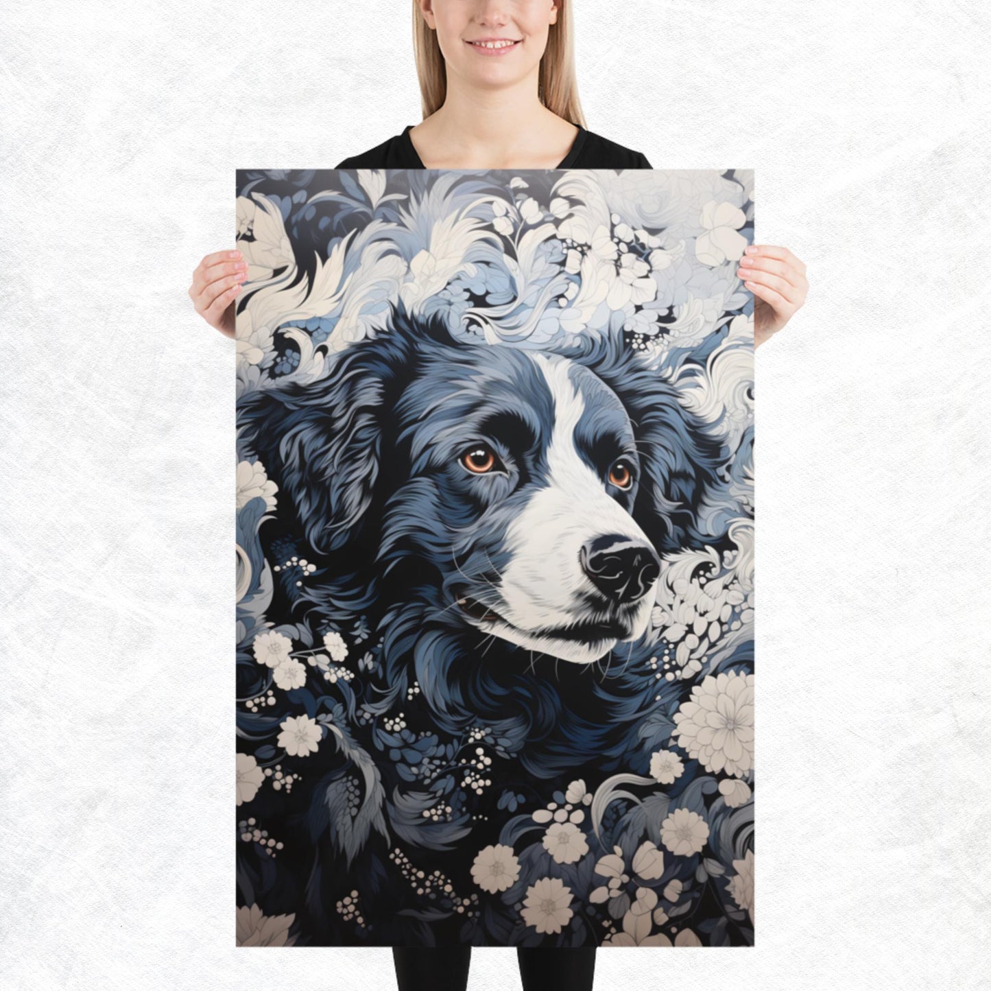 Ukiyo-e Dog Paper Poster