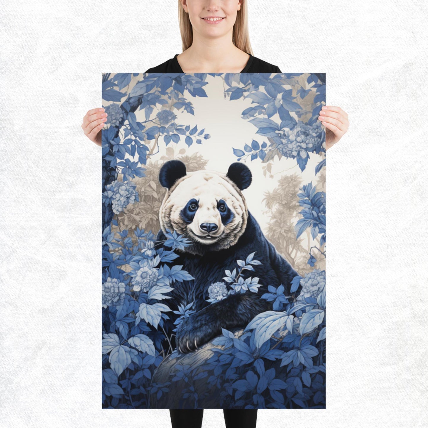 Ukiyo-e Panda Paper Poster