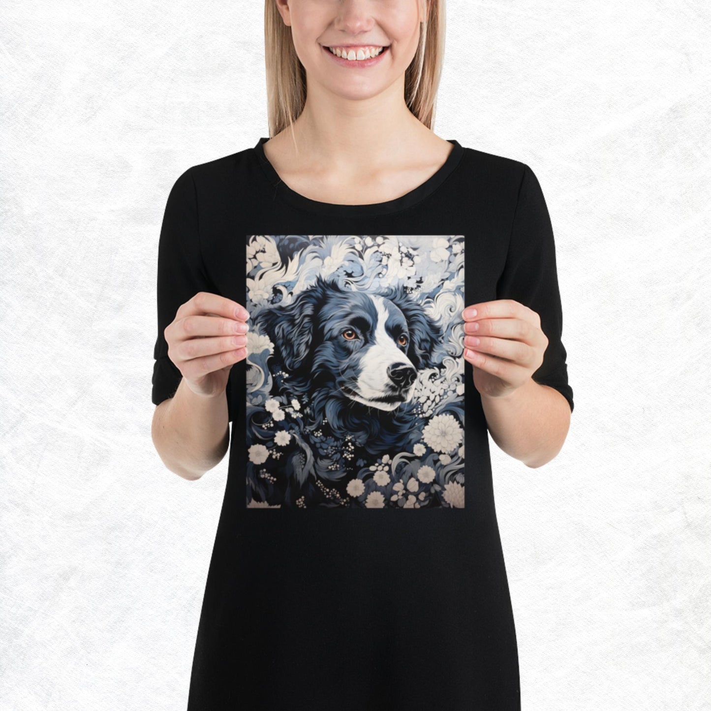 Ukiyo-e Dog Paper Poster
