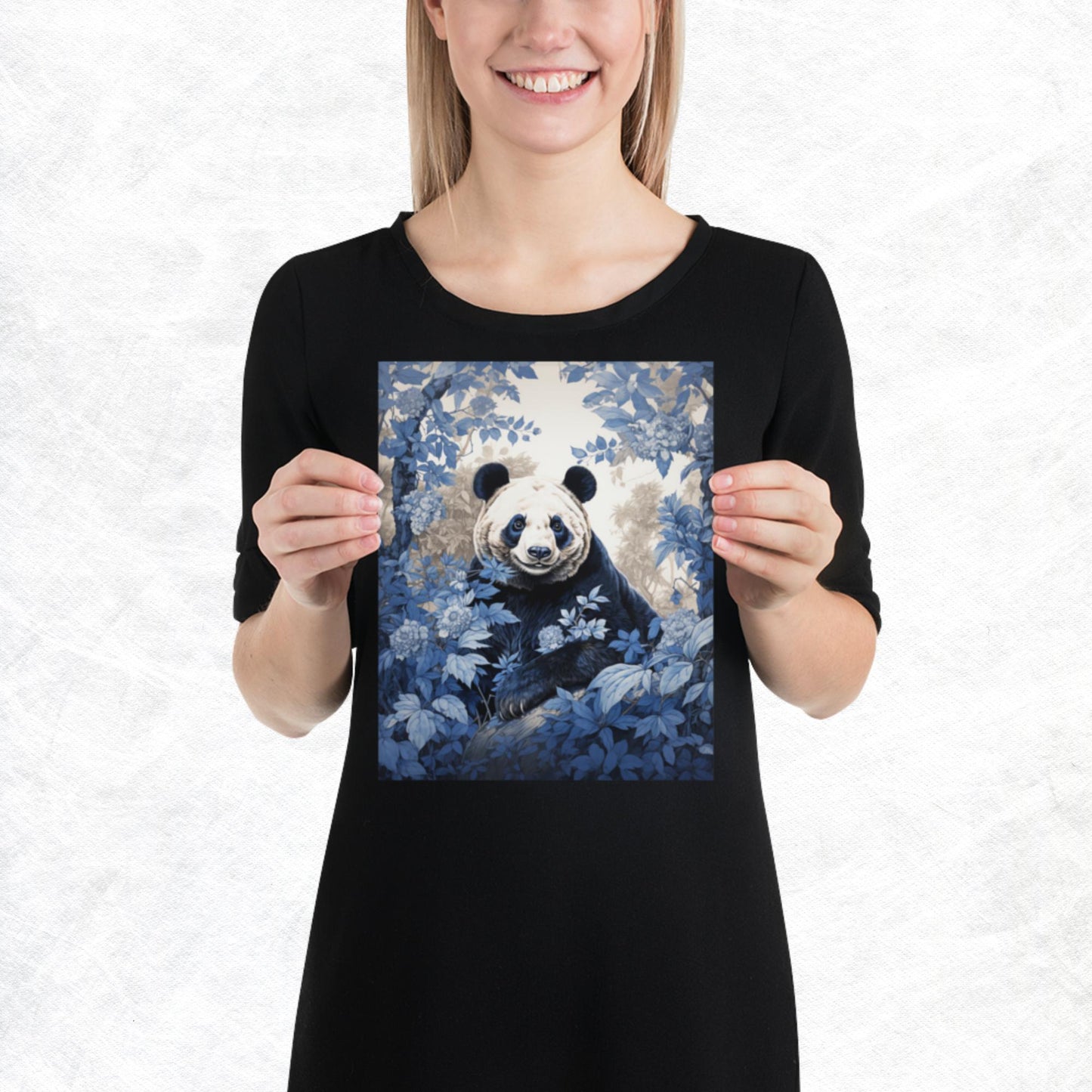 Ukiyo-e Panda Paper Poster