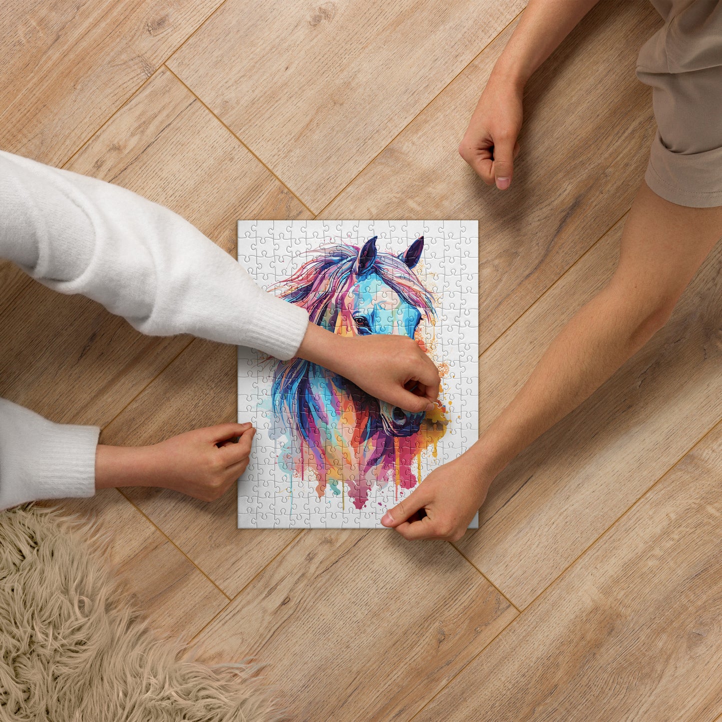 Rainbow Paint Horse Jigsaw Puzzle