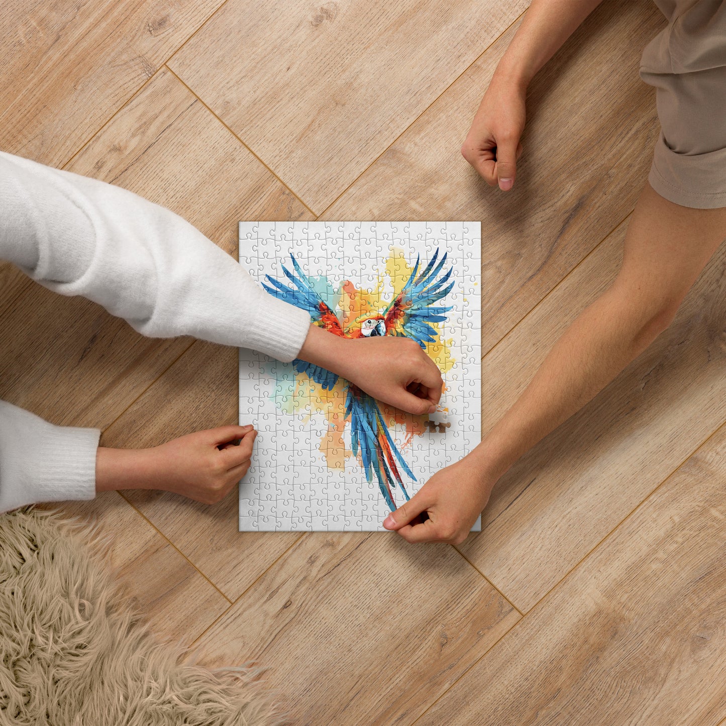 Rainbow Paint Parrot Jigsaw Puzzle