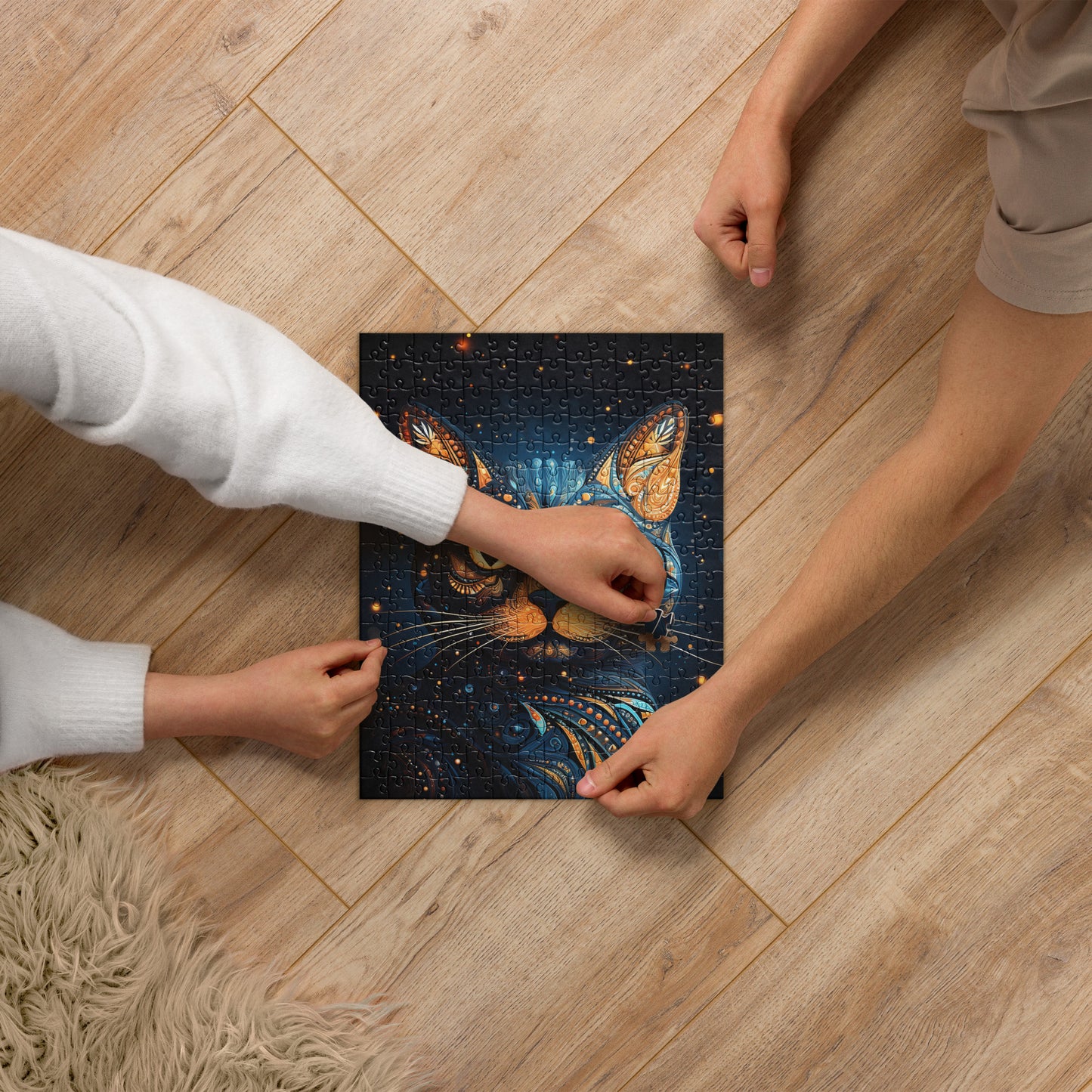 Dot Art Cat Jigsaw Puzzle