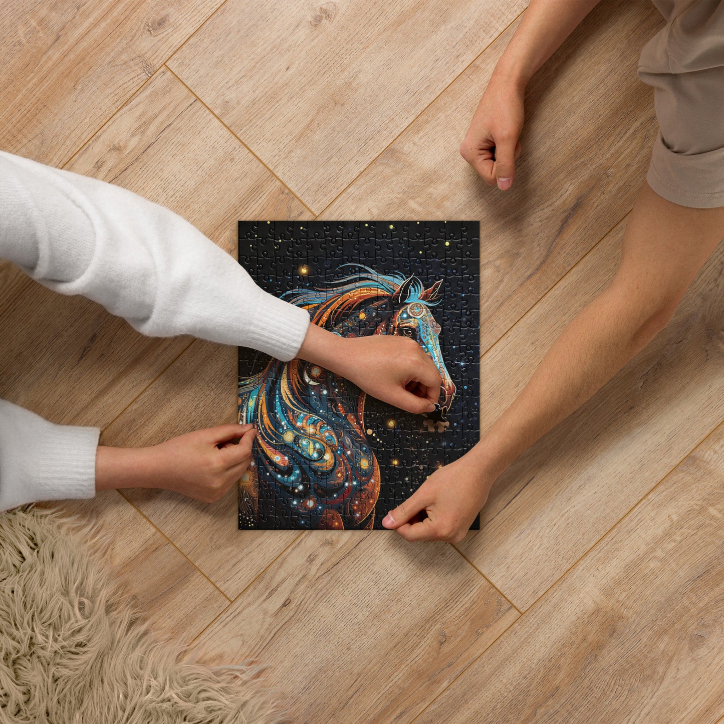 Dot Art Horse Jigsaw Puzzle