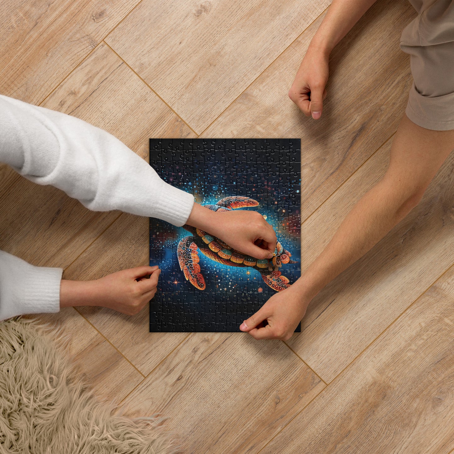 Dot Art Turtle Jigsaw Puzzle