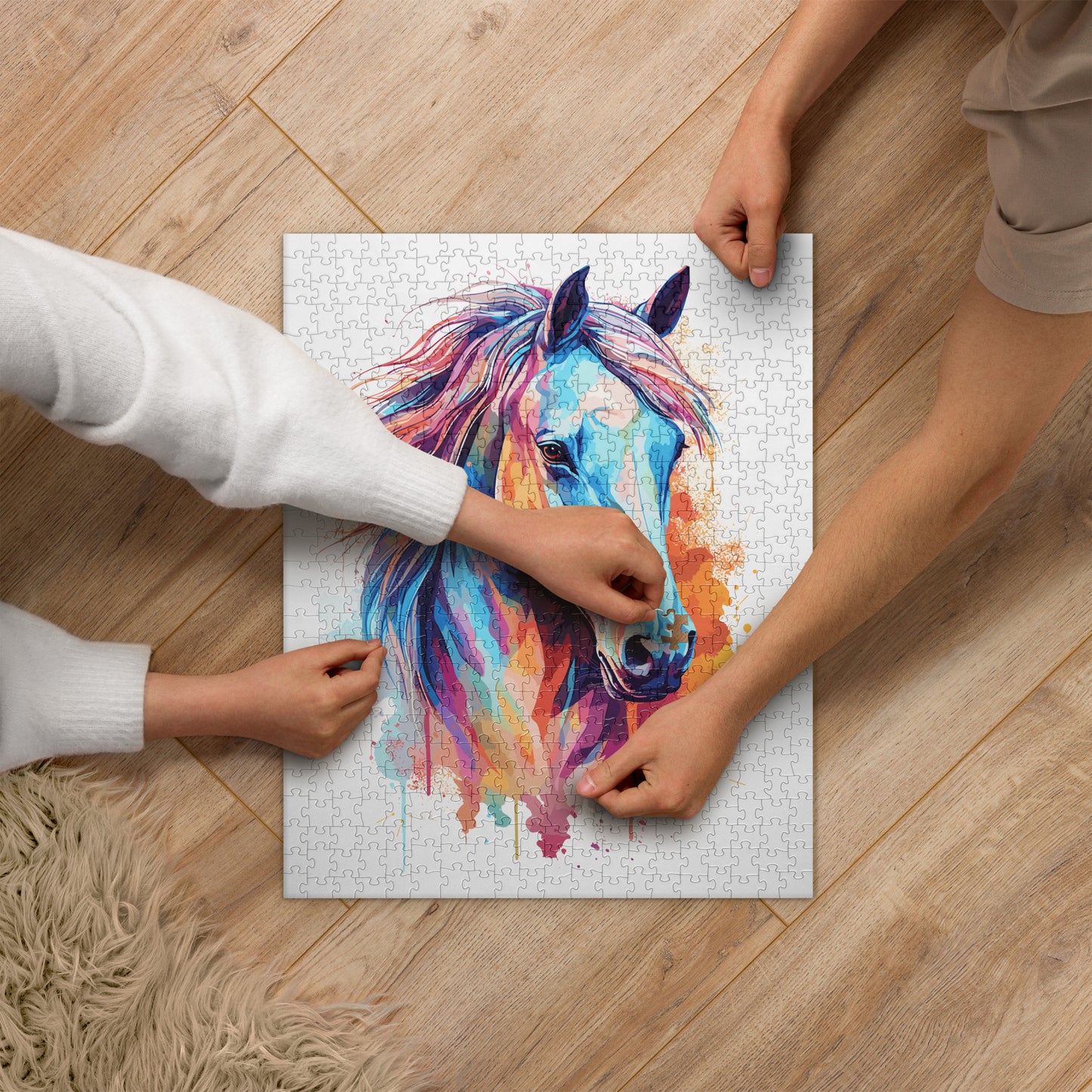Rainbow Paint Horse Jigsaw Puzzle