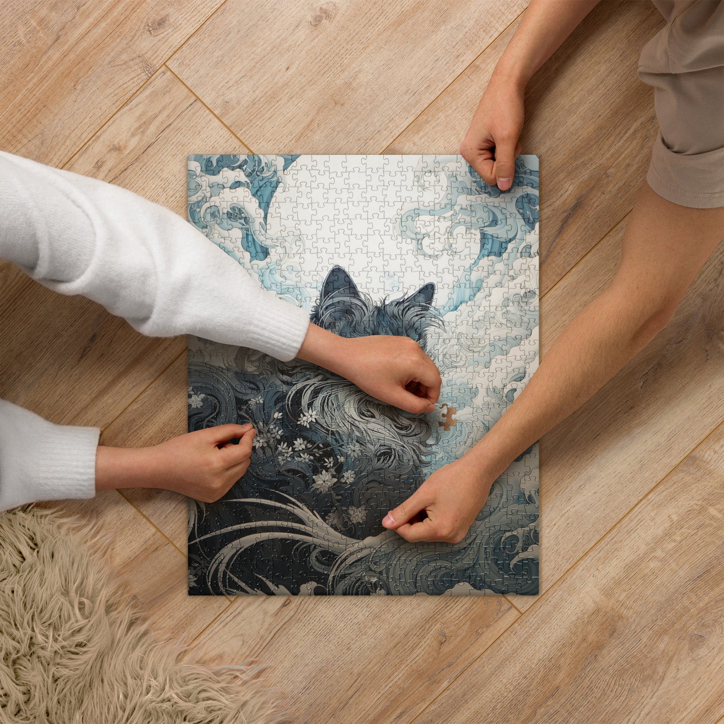 Ukiyo-e Cat Jigsaw Puzzle