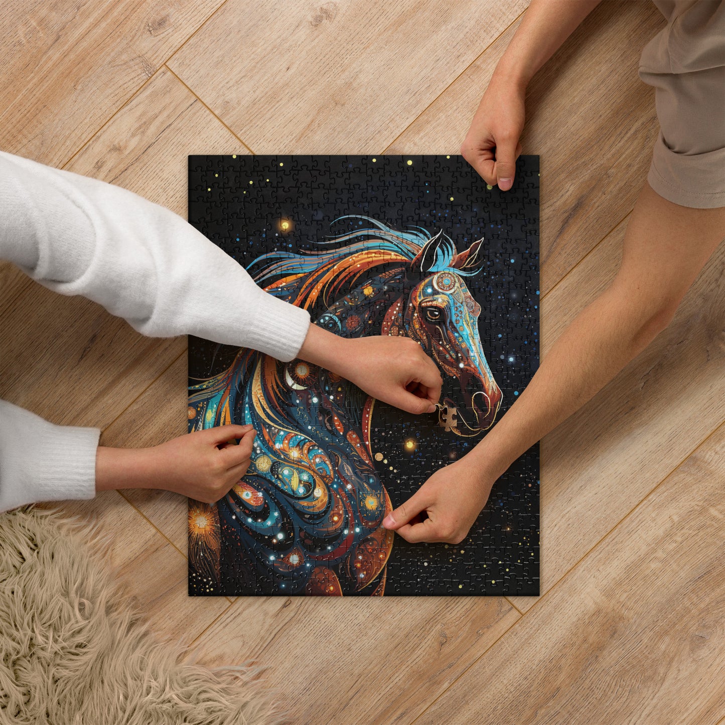 Dot Art Horse Jigsaw Puzzle