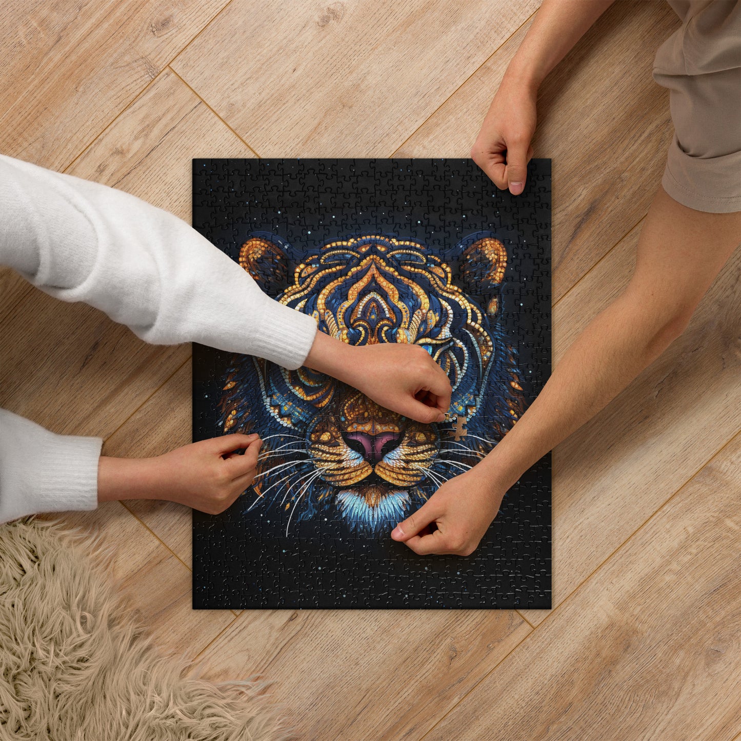 Dot Art Tiger Jigsaw Puzzle