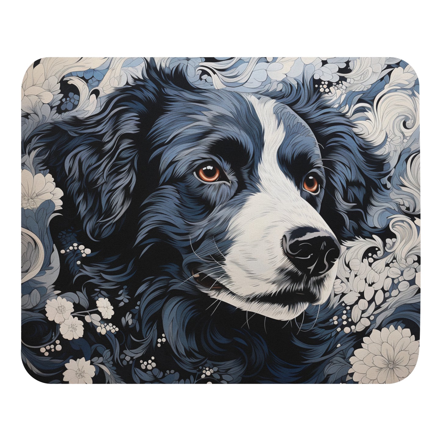 Ukiyo-e Dog Mouse Pad