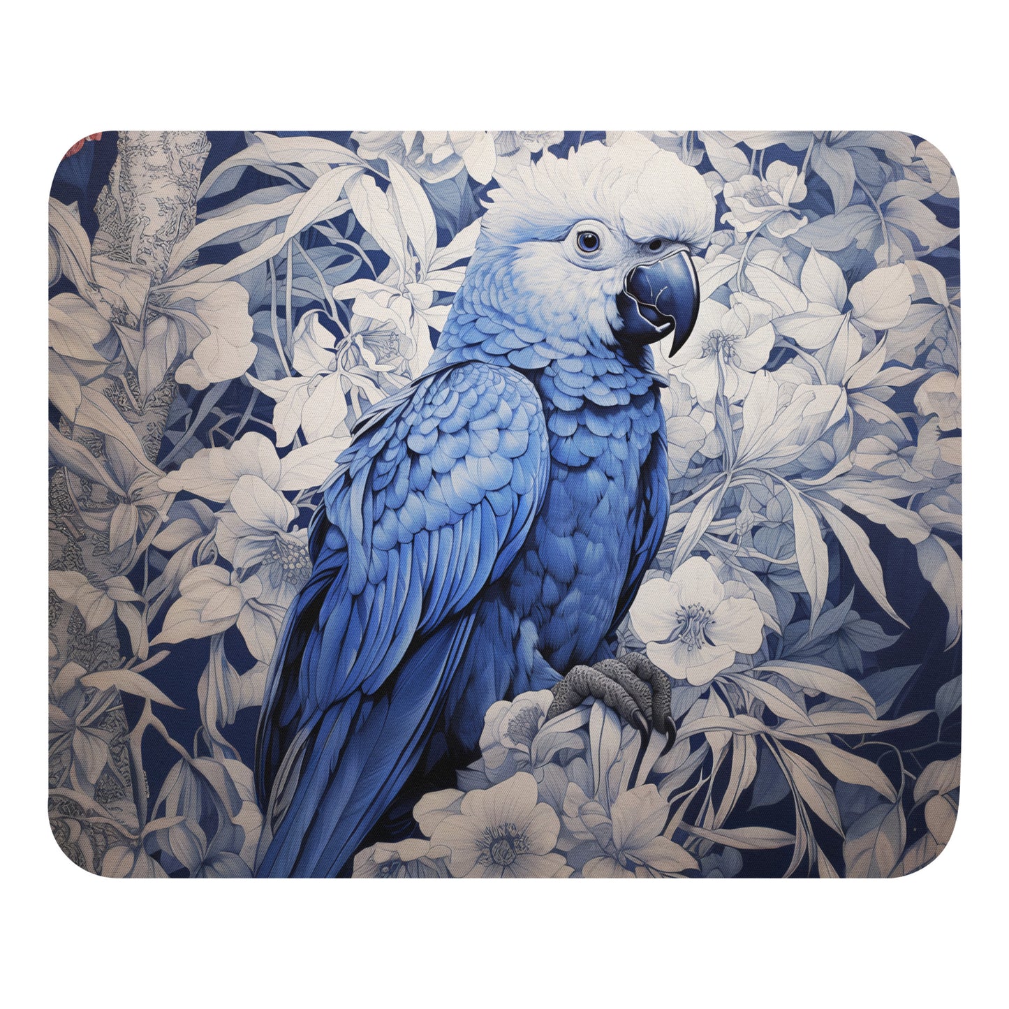 Ukiyo-e Parrot Mouse Pad