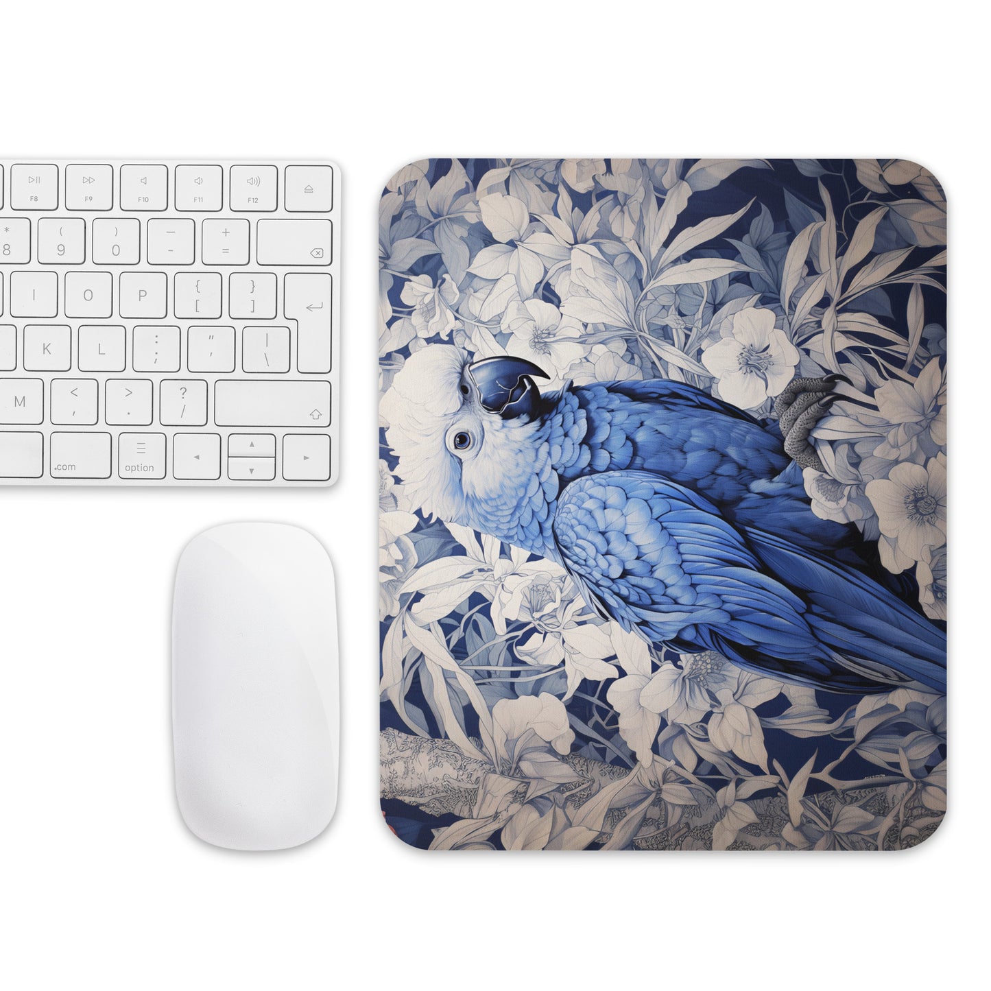 Ukiyo-e Parrot Mouse Pad