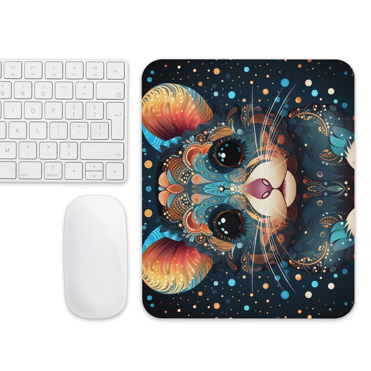 Dot Art Hamster Mouse Pad