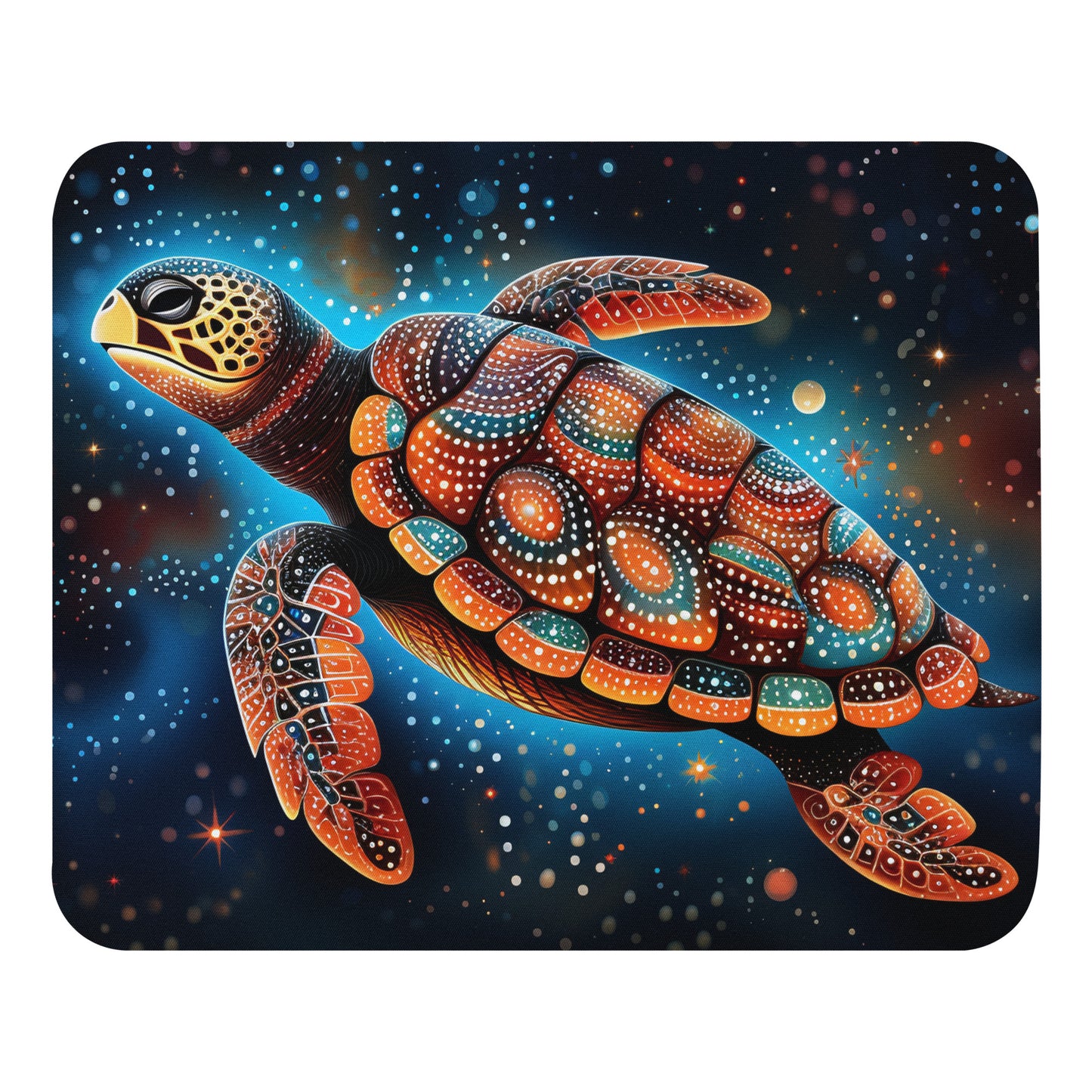Dot Art Turtle Mouse Pad
