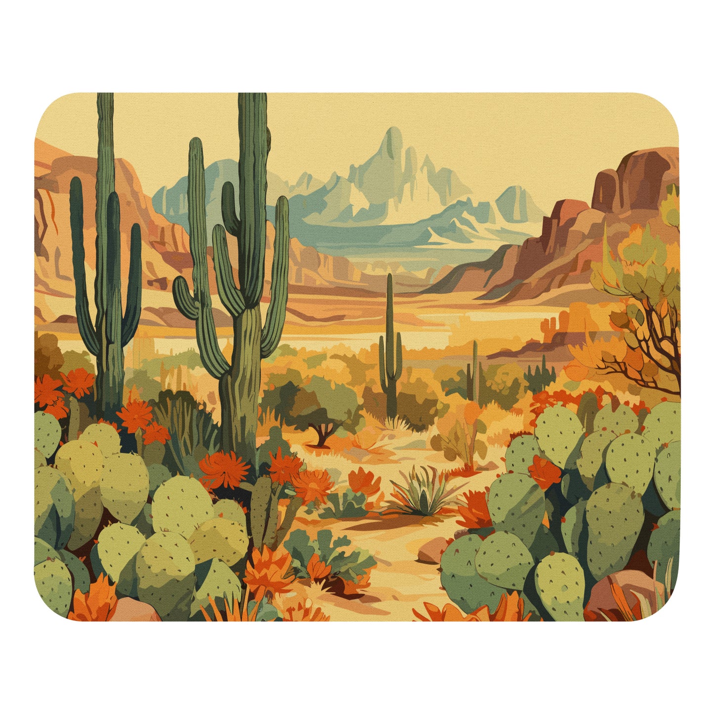 Mountainous Desert Life Mouse Pad