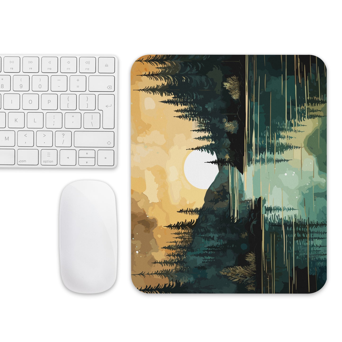 Forest Lake Sunset Mouse Pad