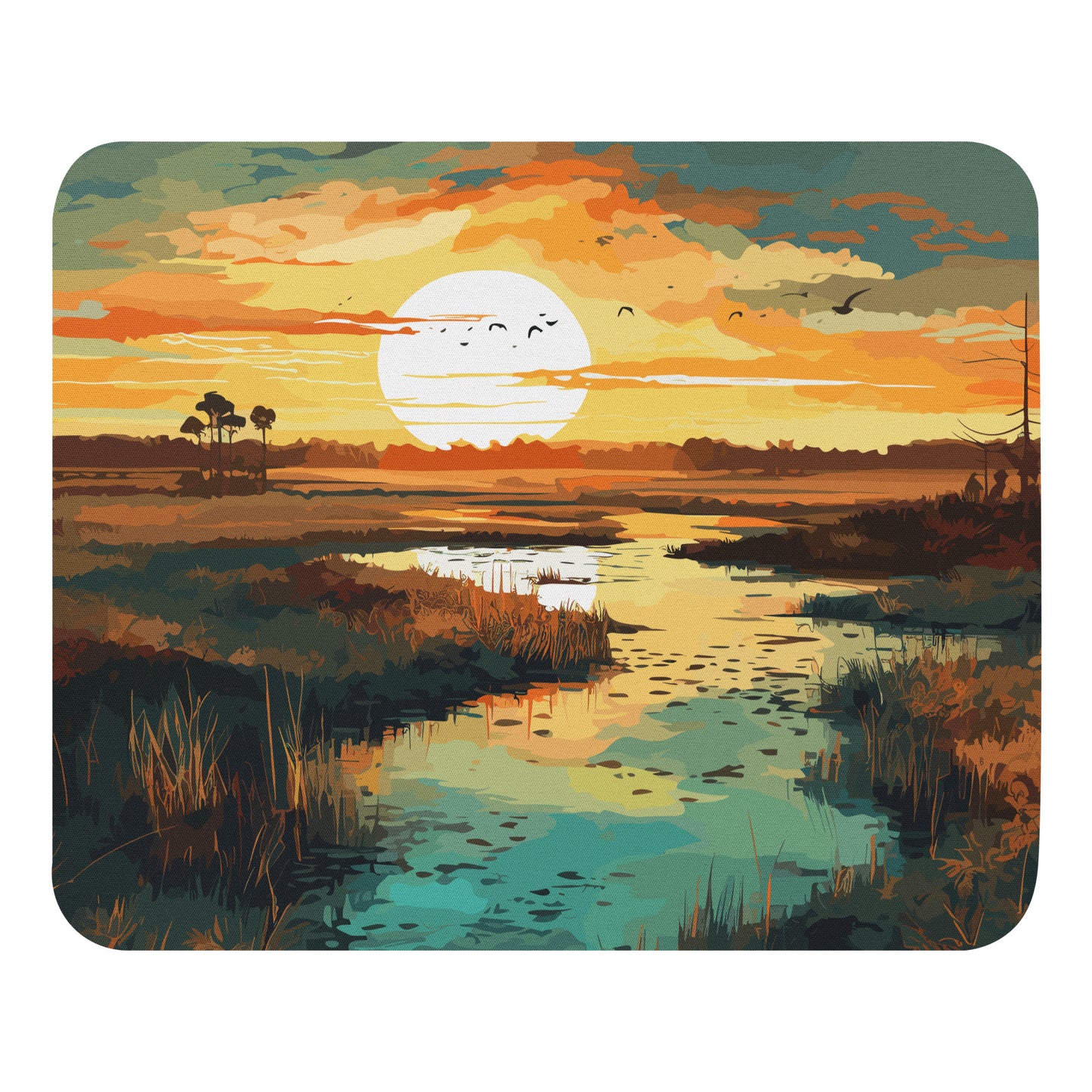 Marshland Sunset Mouse Pad