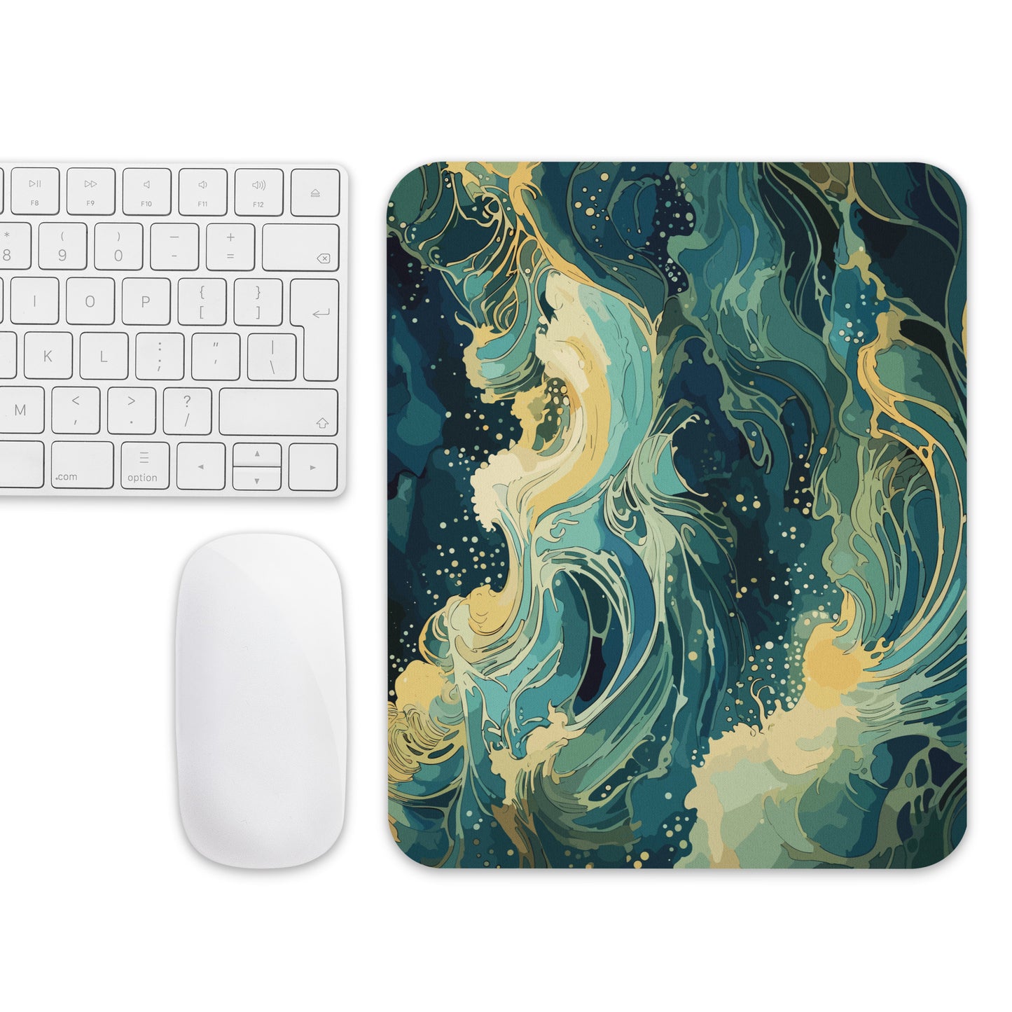 Nighttime Ocean Waves Mouse Pad