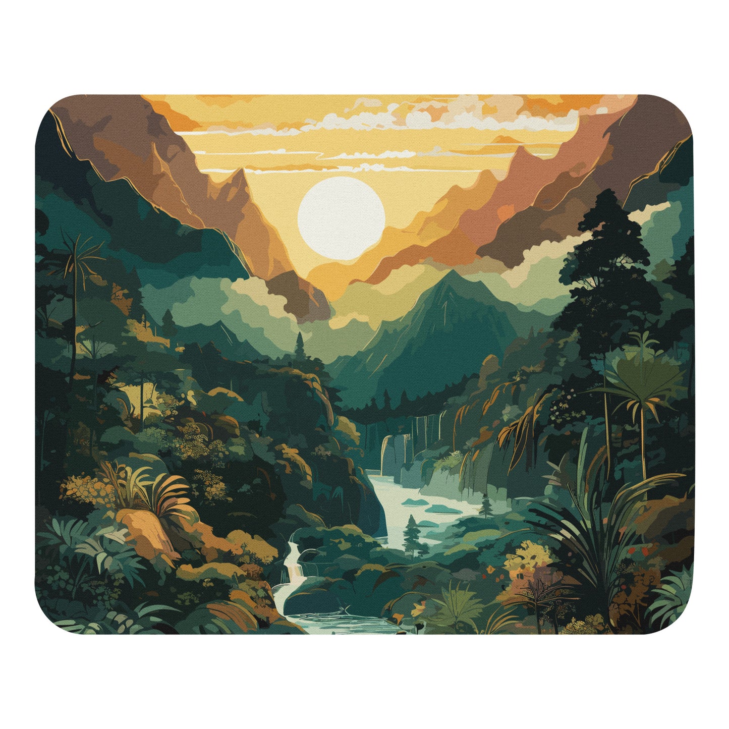 Mountainous Rainforest Mouse Pad