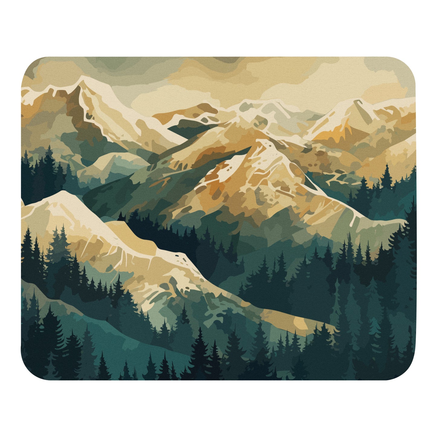 Winter Forest Mountains Mouse Pad