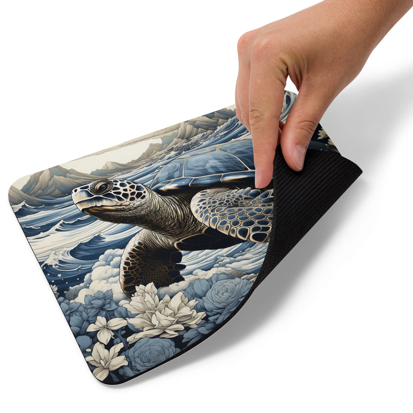 Ukiyo-e Turtle Mouse Pad