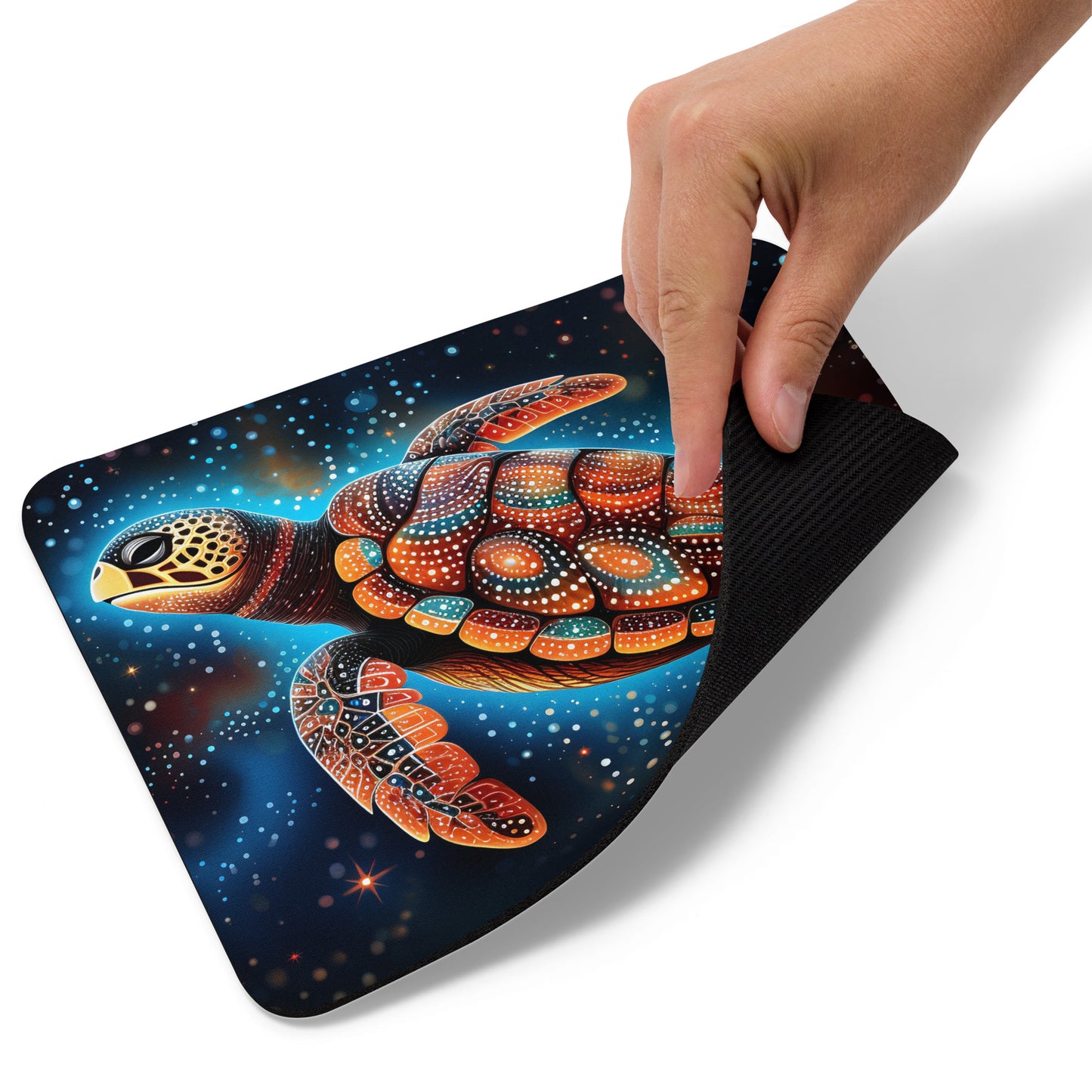 Dot Art Turtle Mouse Pad