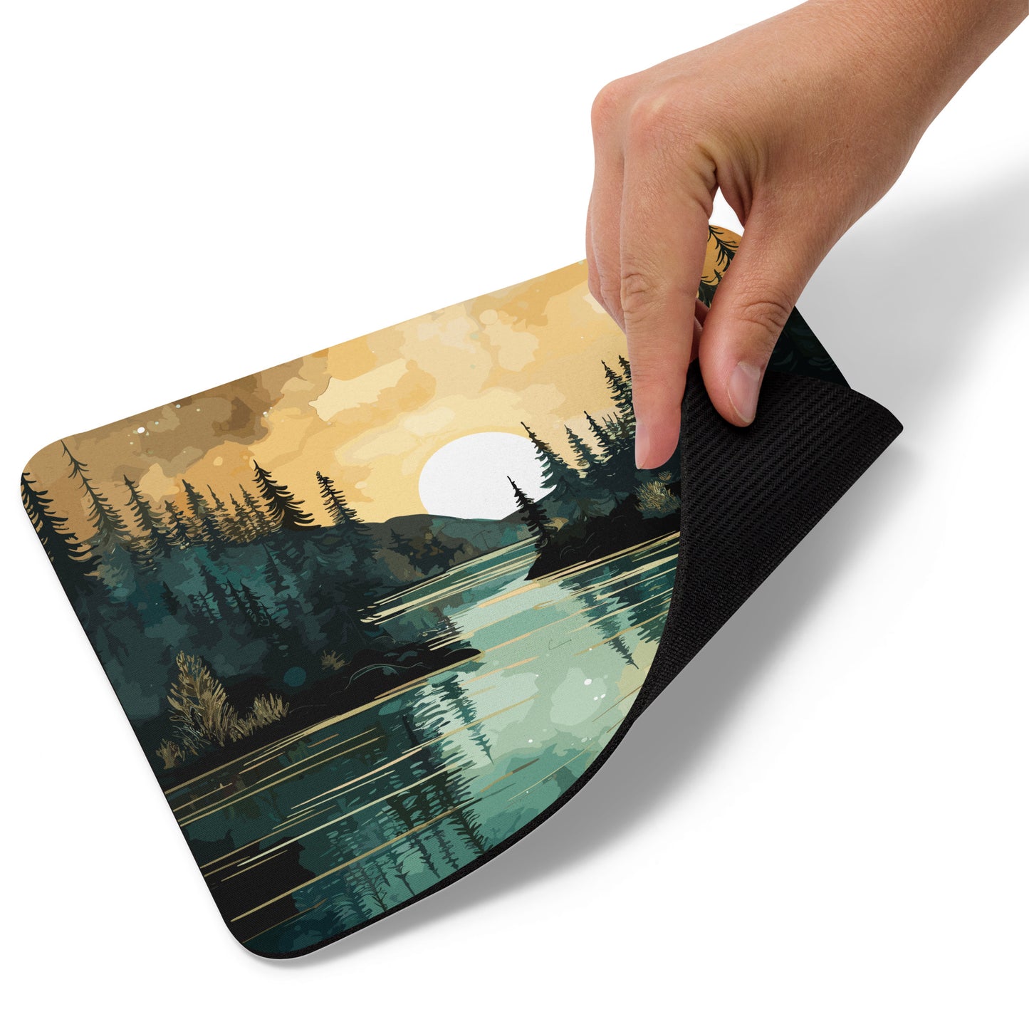 Forest Lake Sunset Mouse Pad