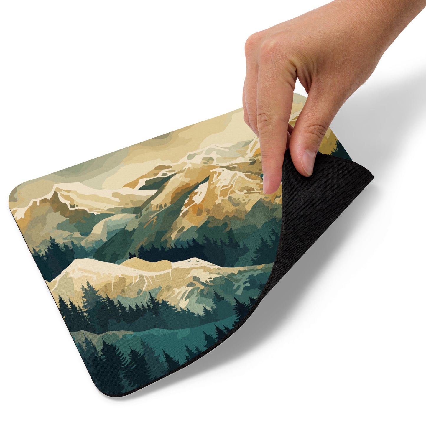 Winter Forest Mountains Mouse Pad