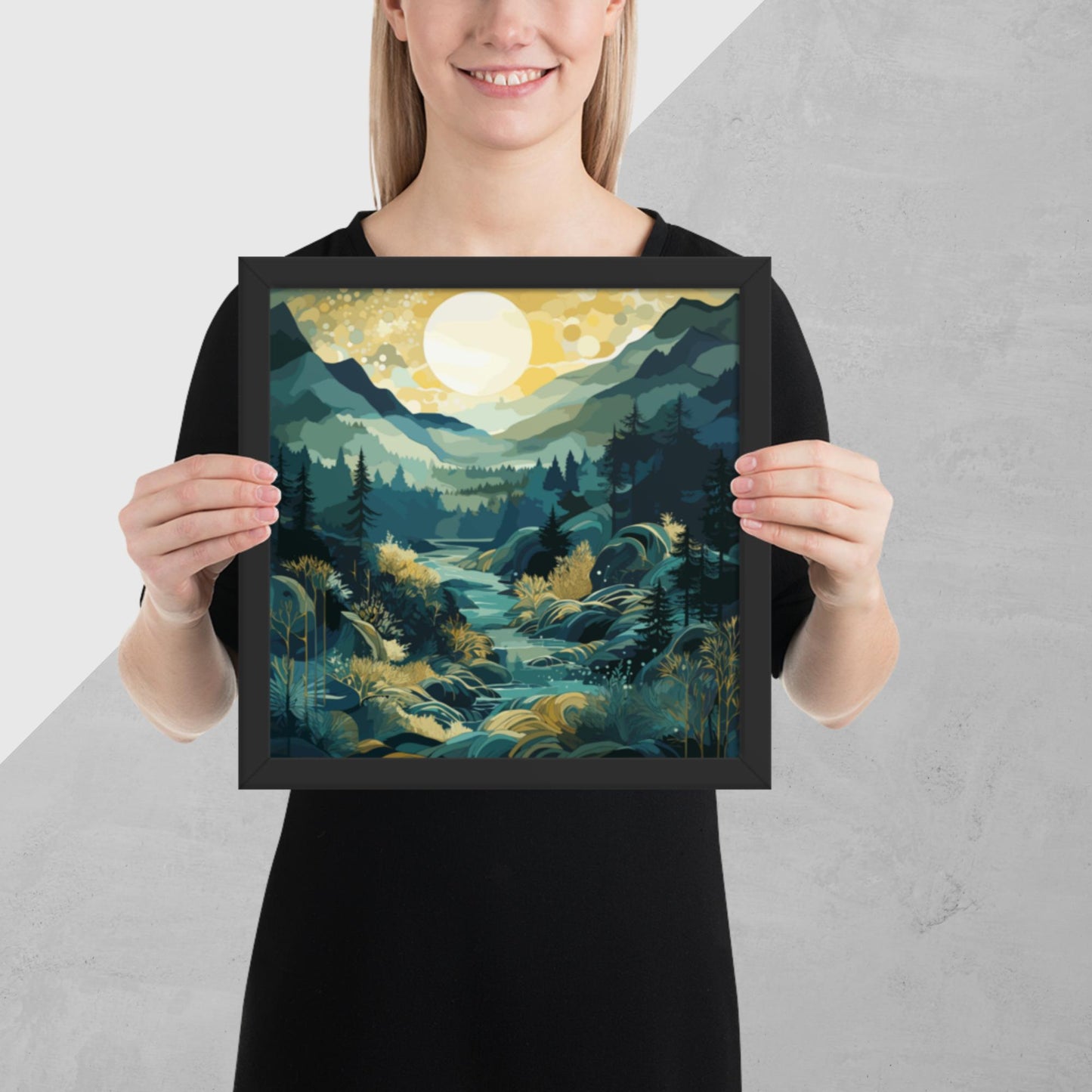 Forest Hills River Framed Poster