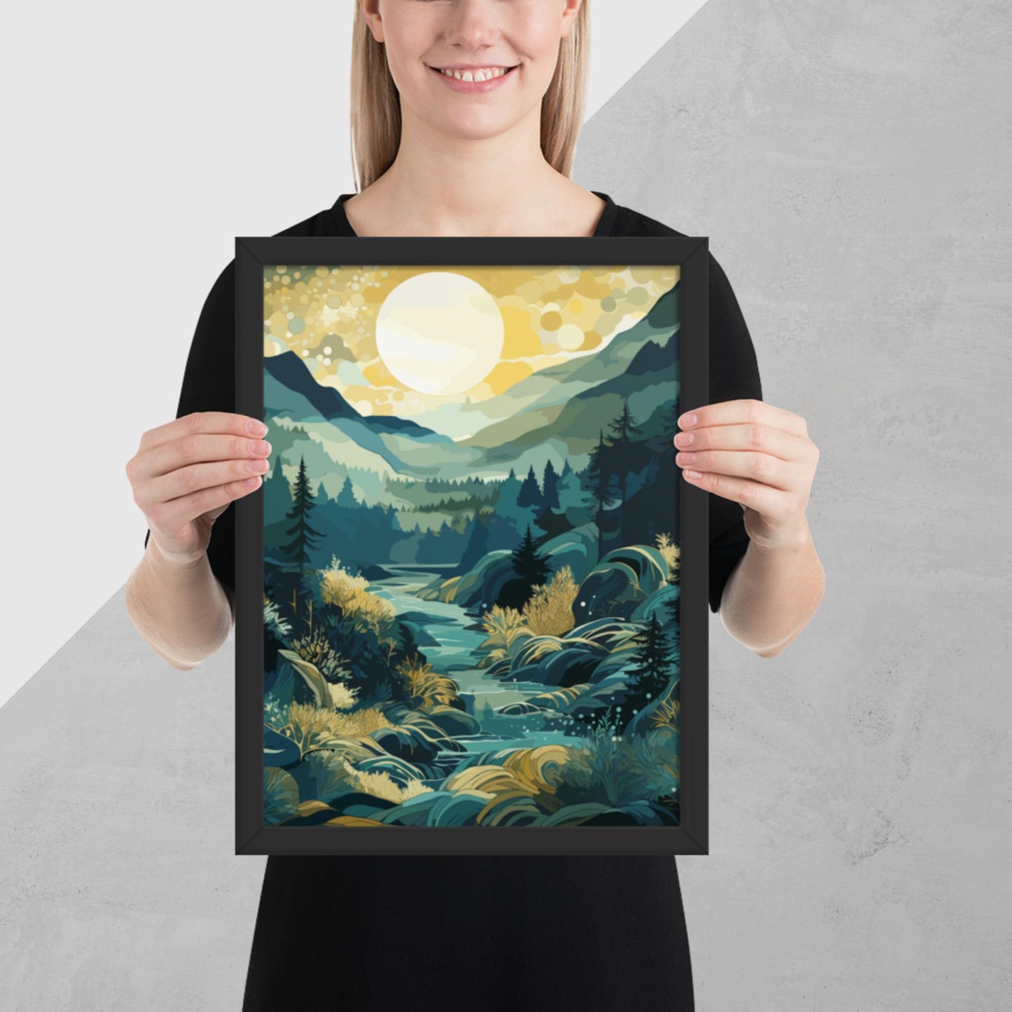 Forest Hills River Framed Poster