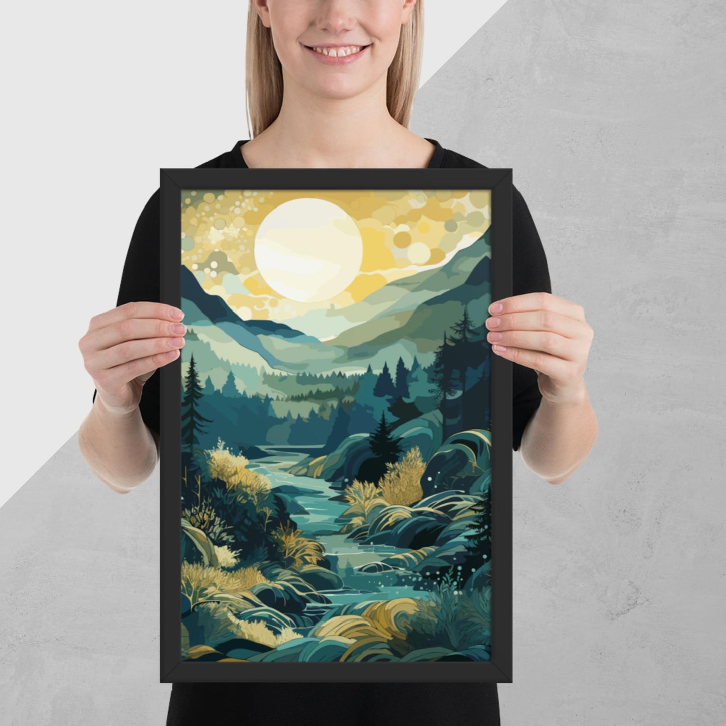Forest Hills River Framed Poster